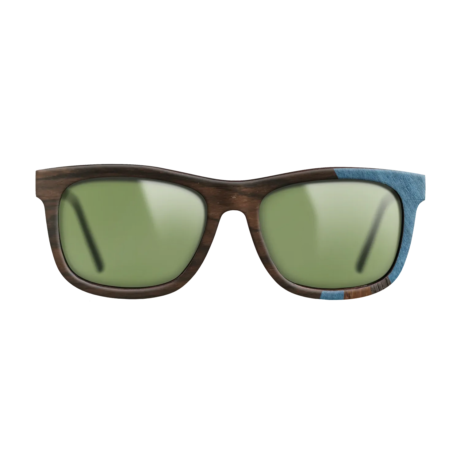 Fumed Oak,Poplar Dyed: Blue Denim,Ziricote Dark Quartered,Walnut Claro Light: Fractal - The Hero - Square - SIRIS wood optic