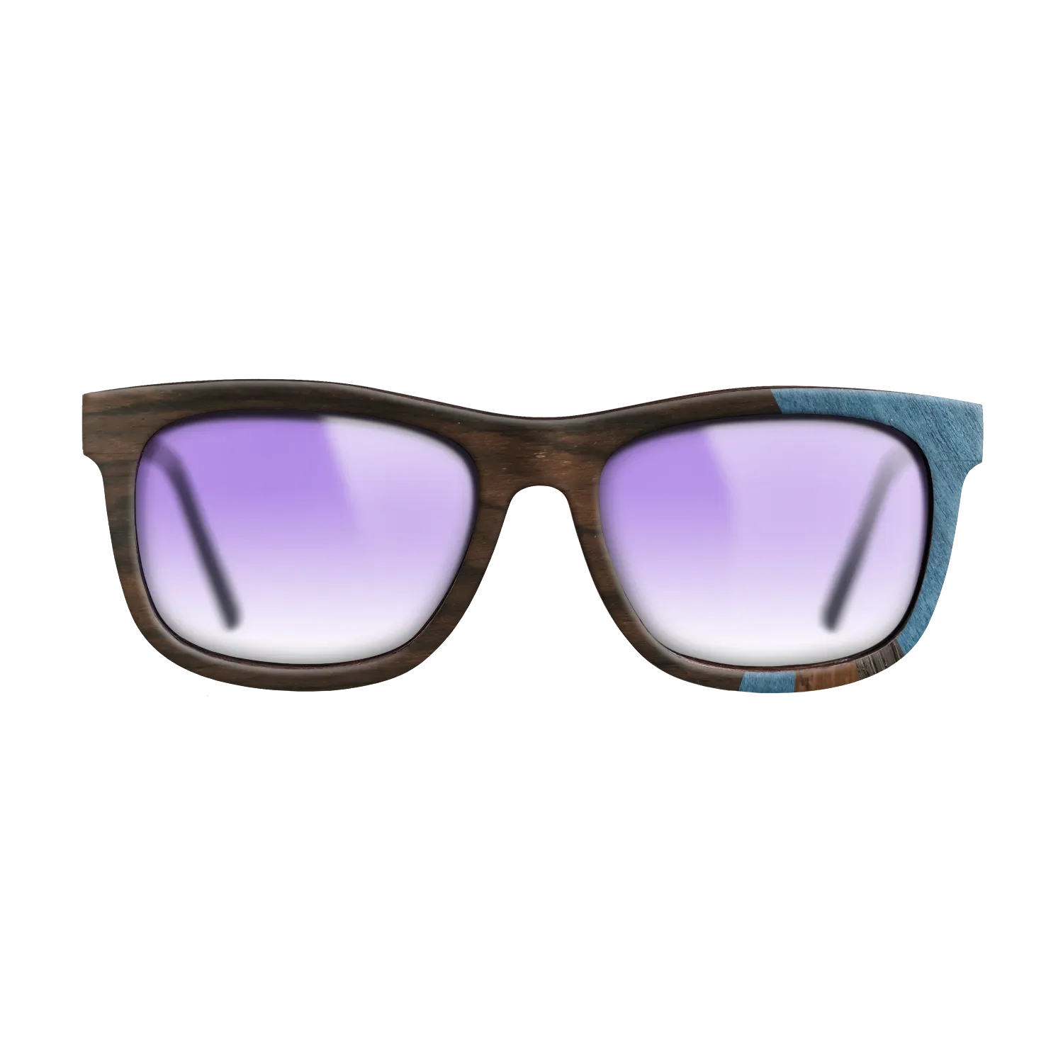 Fumed Oak,Poplar Dyed: Blue Denim,Ziricote Dark Quartered,Walnut Claro Light: Fractal - The Hero - Square - SIRIS wood optic