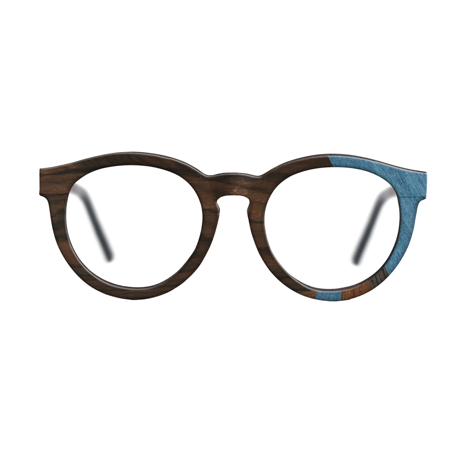 Fumed Oak,Poplar Dyed: Blue Denim,Ziricote Dark Quartered,Walnut Claro Light: Fractal - The Rebel - Round - SIRIS wood optic