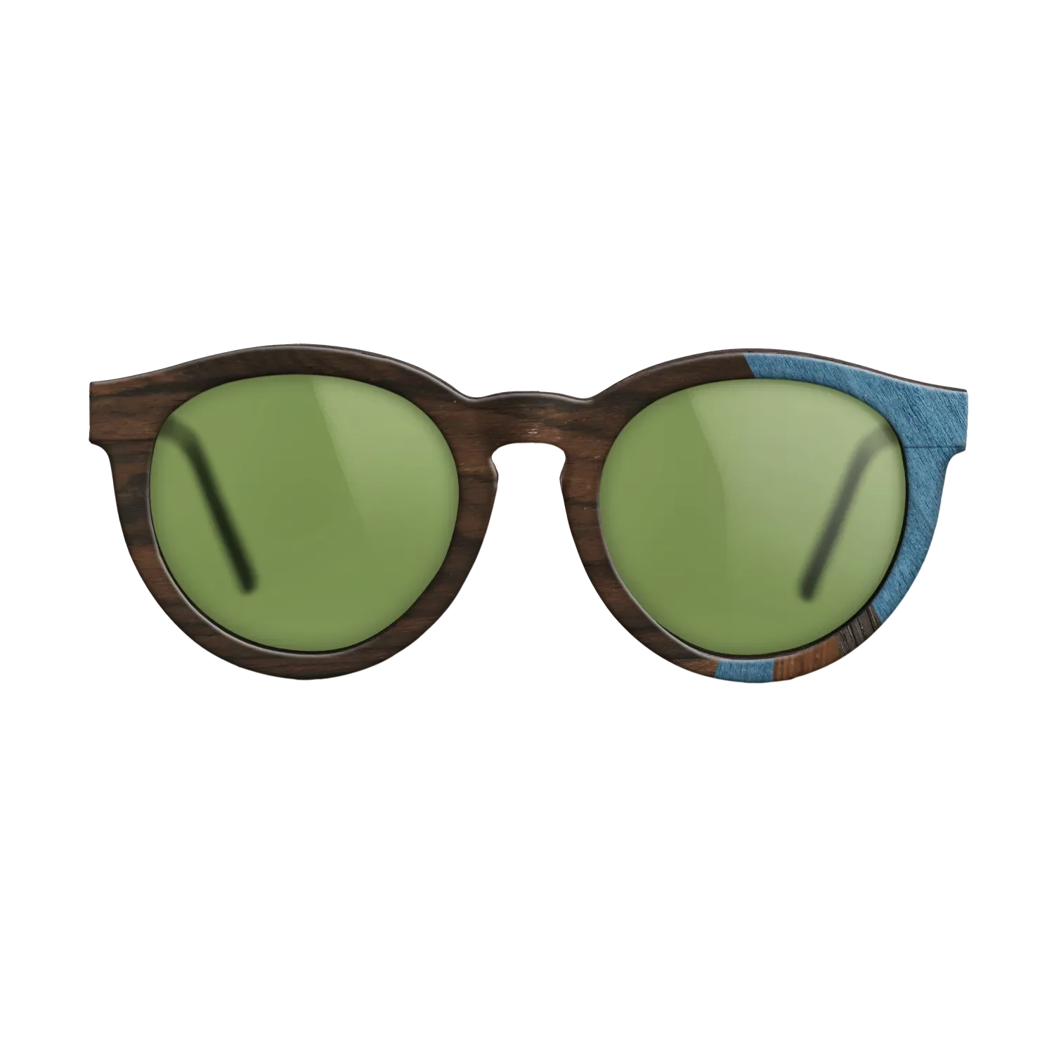 Fumed Oak,Poplar Dyed: Blue Denim,Ziricote Dark Quartered,Walnut Claro Light: Fractal - The Rebel - Round - SIRIS wood optic