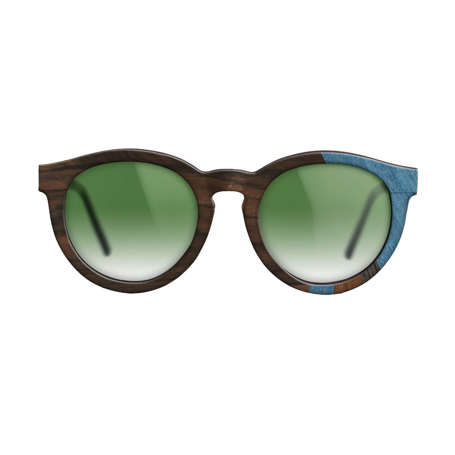 Fumed Oak,Poplar Dyed: Blue Denim,Ziricote Dark Quartered,Walnut Claro Light: Fractal - The Rebel - Round - SIRIS wood optic