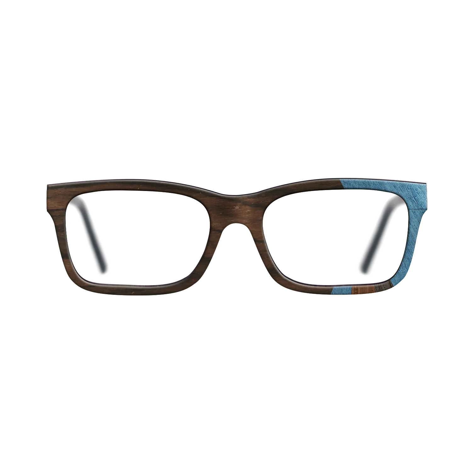 Fumed Oak,Poplar Dyed: Blue Denim,Ziricote Dark Quartered,Walnut Claro Light: Fractal - The Sage - Rectangle - SIRIS wood optic