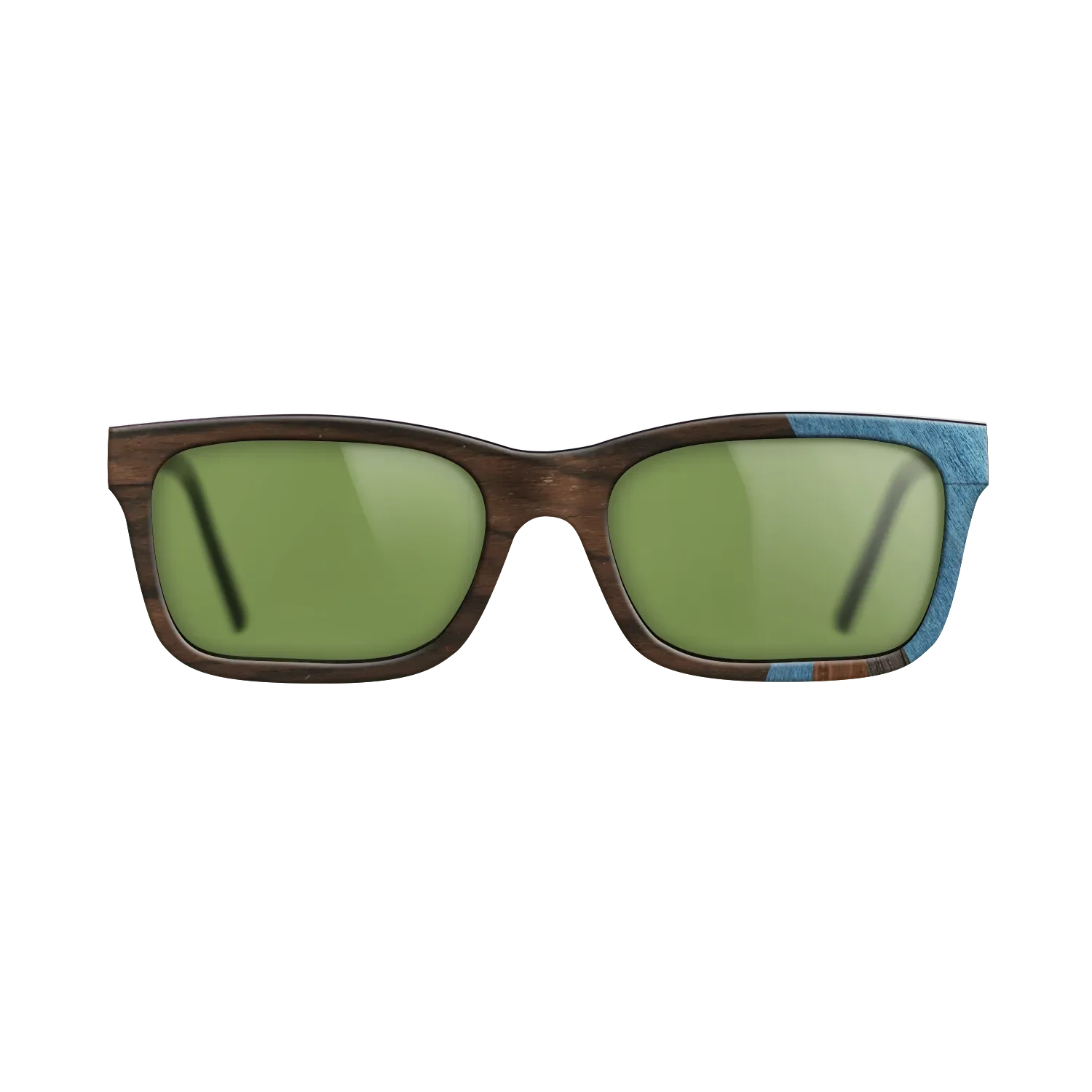 Fumed Oak,Poplar Dyed: Blue Denim,Ziricote Dark Quartered,Walnut Claro Light: Fractal - The Sage - Rectangle - SIRIS wood optic