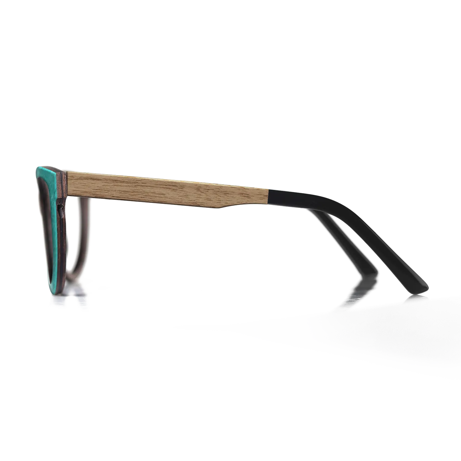 Fumed Oak,Poplar Dyed: Green,Walnut: Straight Grain: Angle Cut - The Hero - Square - 1273 - SIRIS wood optic