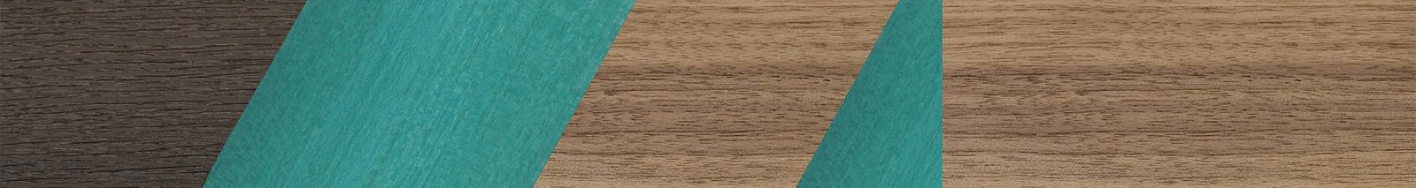 Fumed Oak,Poplar Dyed: Green,Walnut: Straight Grain: Angle Cut - The Hero - Square - 1273 - SIRIS wood optic