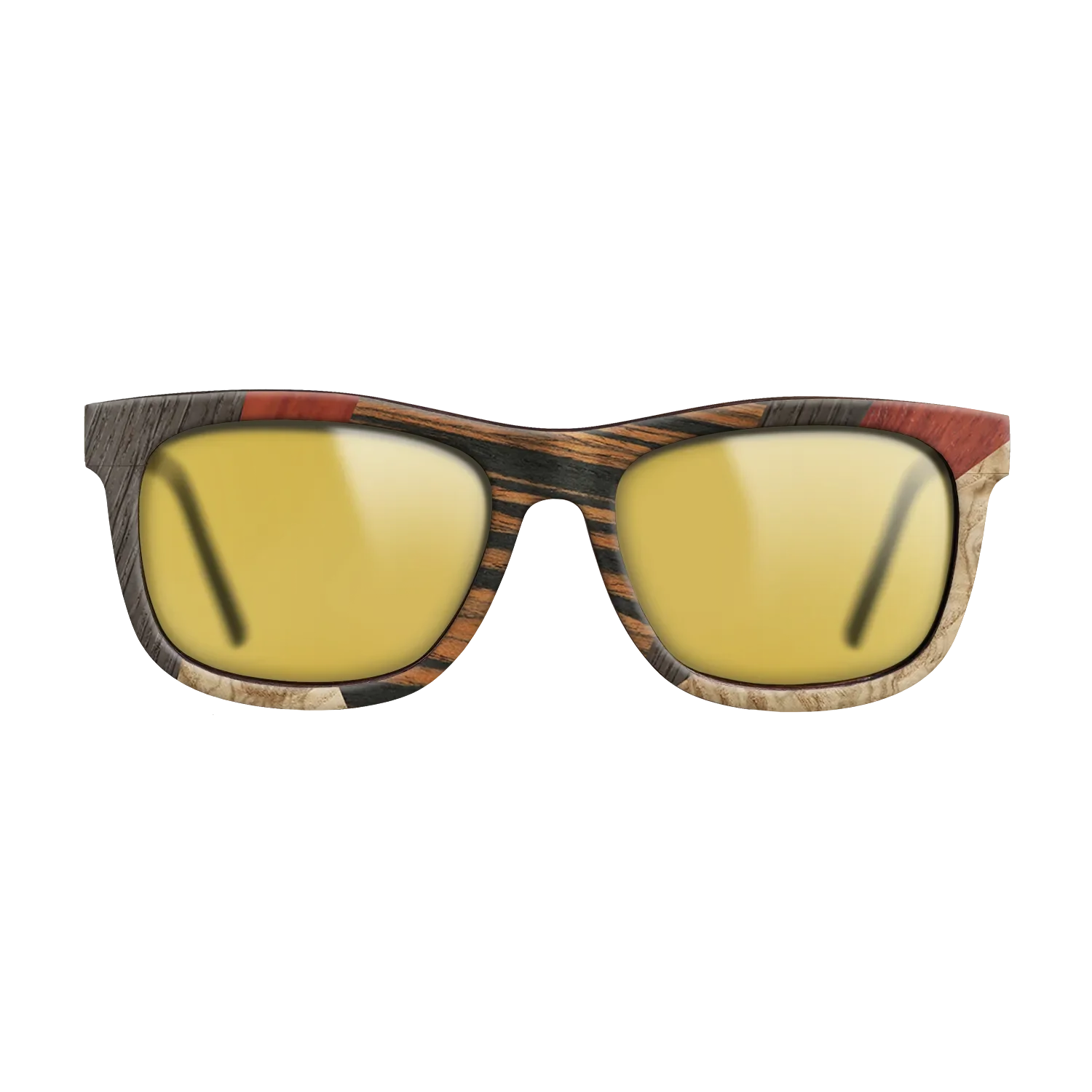 Fumed Oak,Poplar Dyed: Grey,Italian Ebony,Poplar Dyed: Red,Olive Burl: Mosaic - The Hero - Square - 1014 - SIRIS wood optic