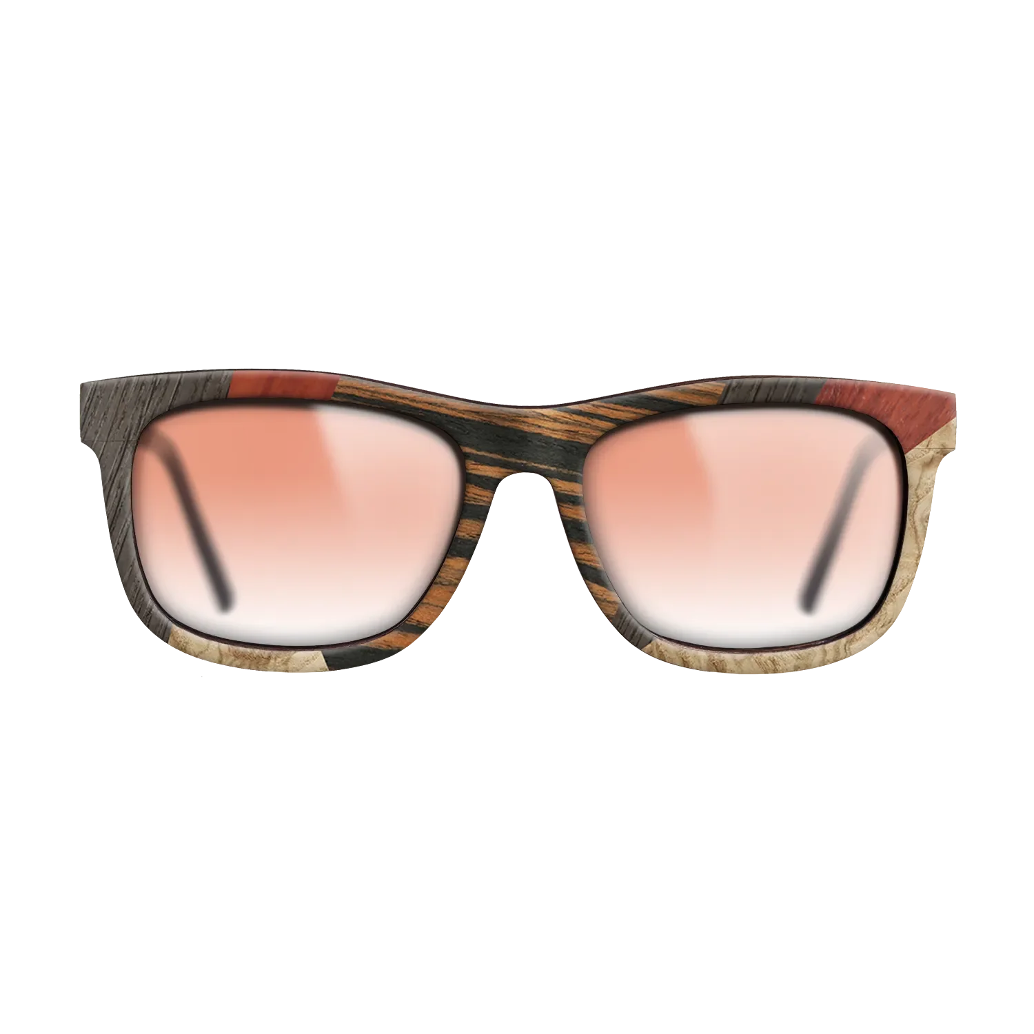 Fumed Oak,Poplar Dyed: Grey,Italian Ebony,Poplar Dyed: Red,Olive Burl: Mosaic - The Hero - Square - 1014 - SIRIS wood optic