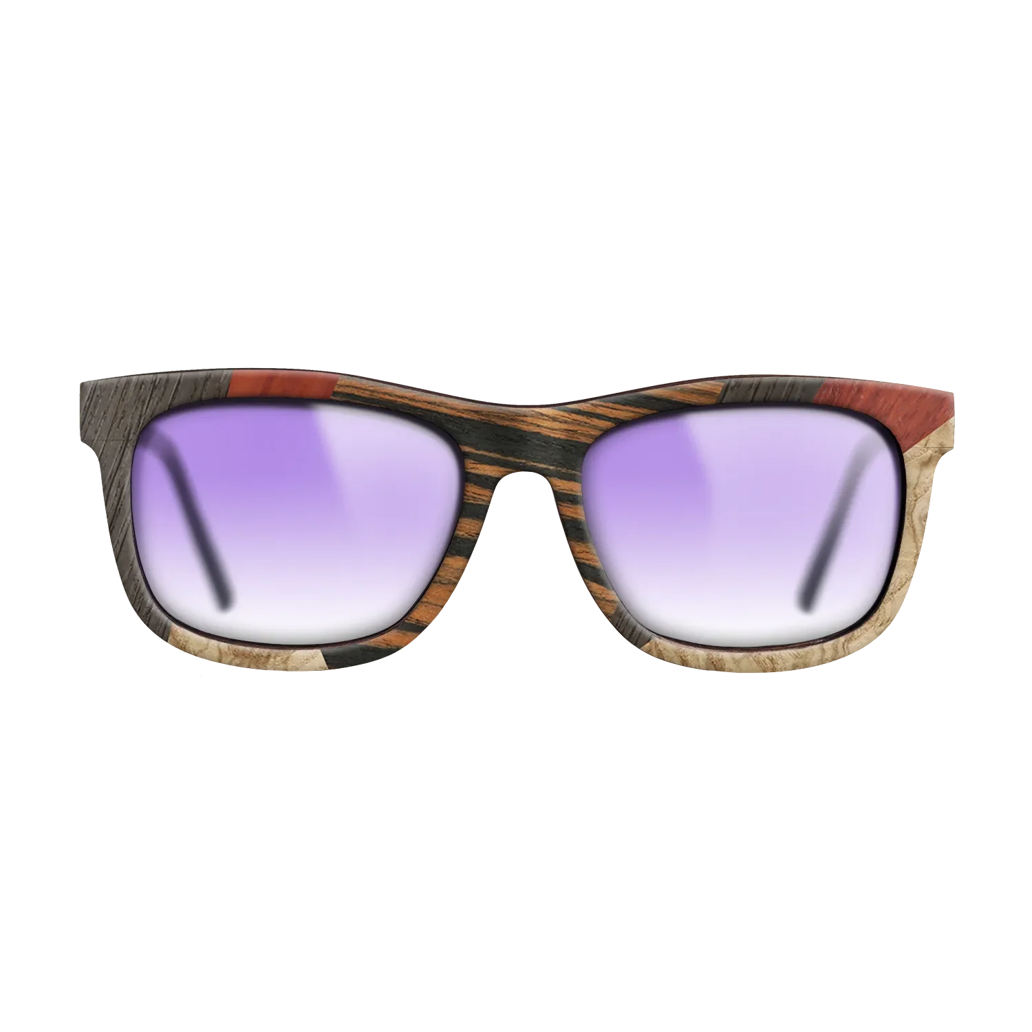 Fumed Oak,Poplar Dyed: Grey,Italian Ebony,Poplar Dyed: Red,Olive Burl: Mosaic - The Hero - Square - 1014 - SIRIS wood optic