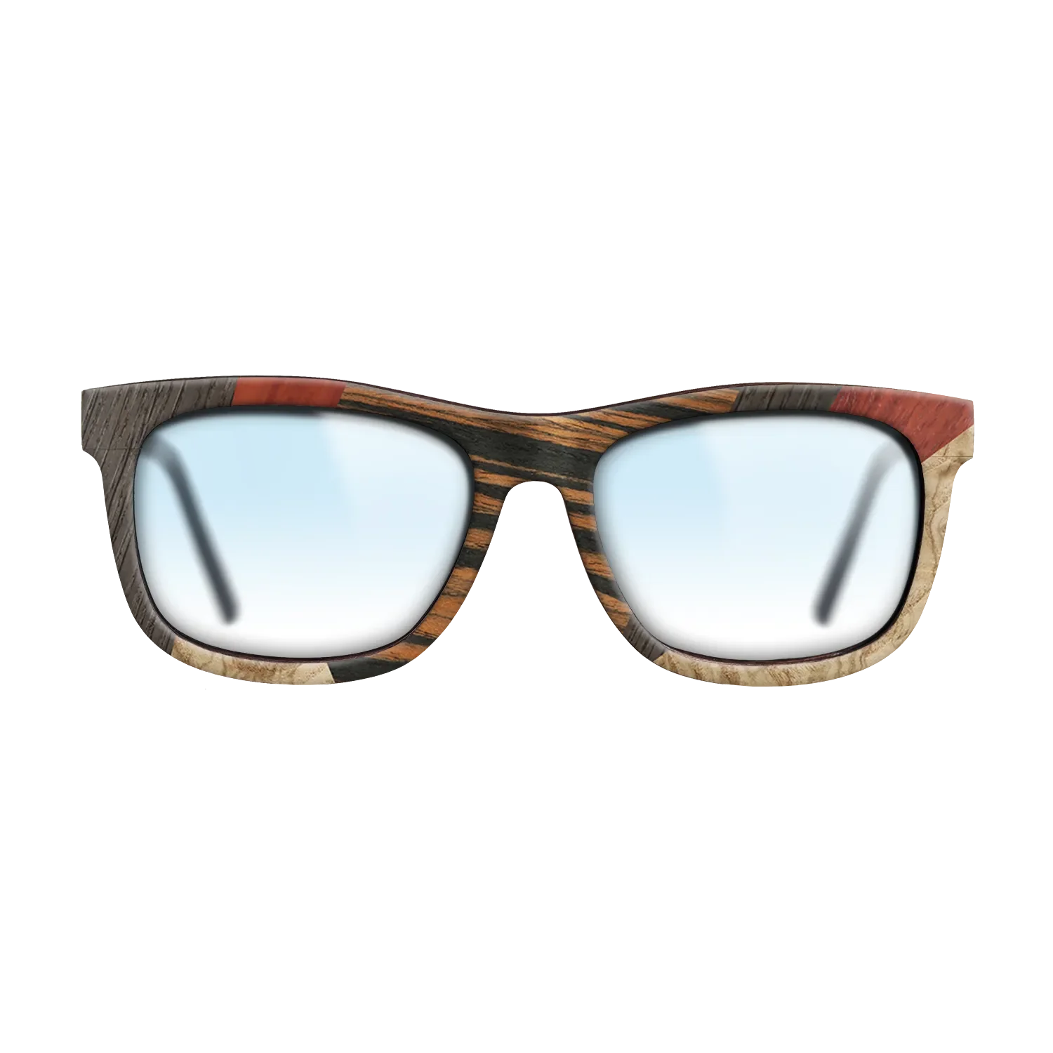 Fumed Oak,Poplar Dyed: Grey,Italian Ebony,Poplar Dyed: Red,Olive Burl: Mosaic - The Hero - Square - 1014 - SIRIS wood optic