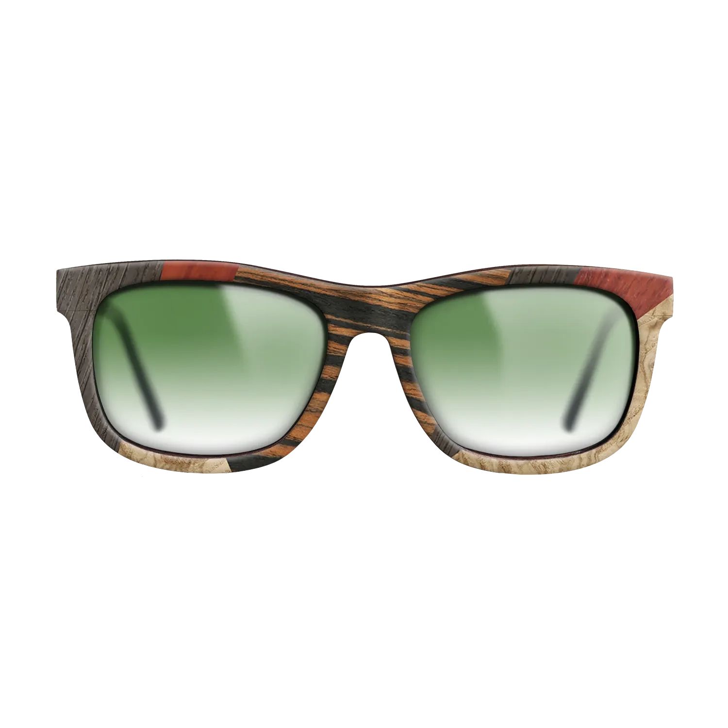 Fumed Oak,Poplar Dyed: Grey,Italian Ebony,Poplar Dyed: Red,Olive Burl: Mosaic - The Hero - Square - 1014 - SIRIS wood optic