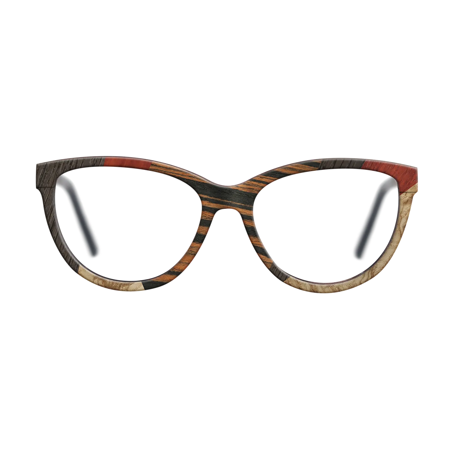 Fumed Oak,Poplar Dyed: Grey,Italian Ebony,Poplar Dyed: Red,Olive Burl: Mosaic - The Maiden - Cat - 1014 - SIRIS wood optic