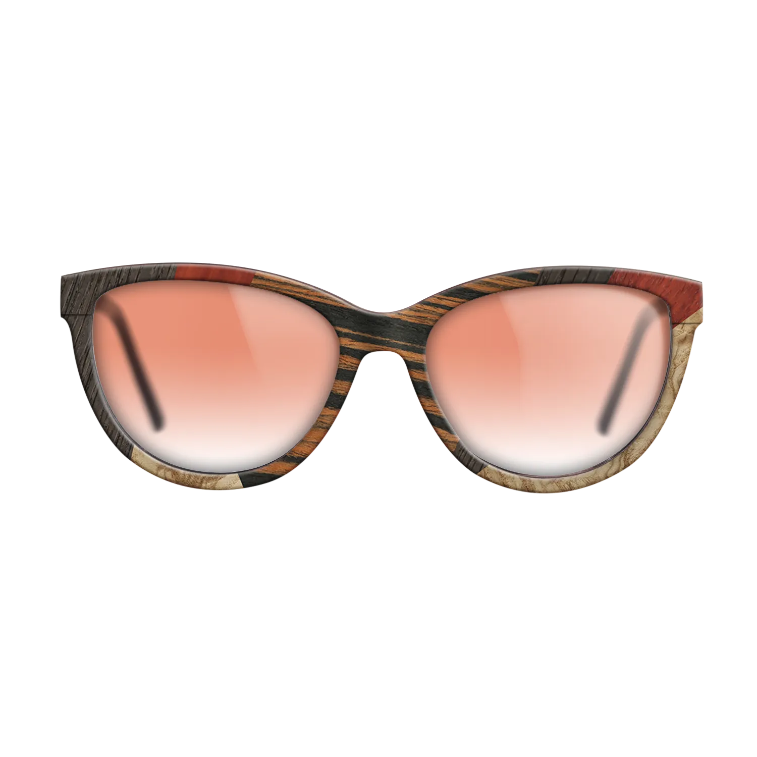 Fumed Oak,Poplar Dyed: Grey,Italian Ebony,Poplar Dyed: Red,Olive Burl: Mosaic - The Maiden - Cat - 1014 - SIRIS wood optic