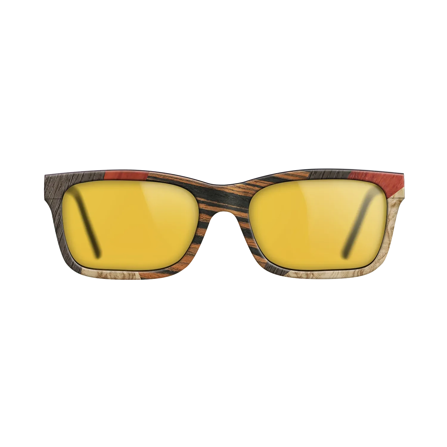 Fumed Oak,Poplar Dyed: Grey,Italian Ebony,Poplar Dyed: Red,Olive Burl: Mosaic - The Sage - Rectangle - 1014 - SIRIS wood optic