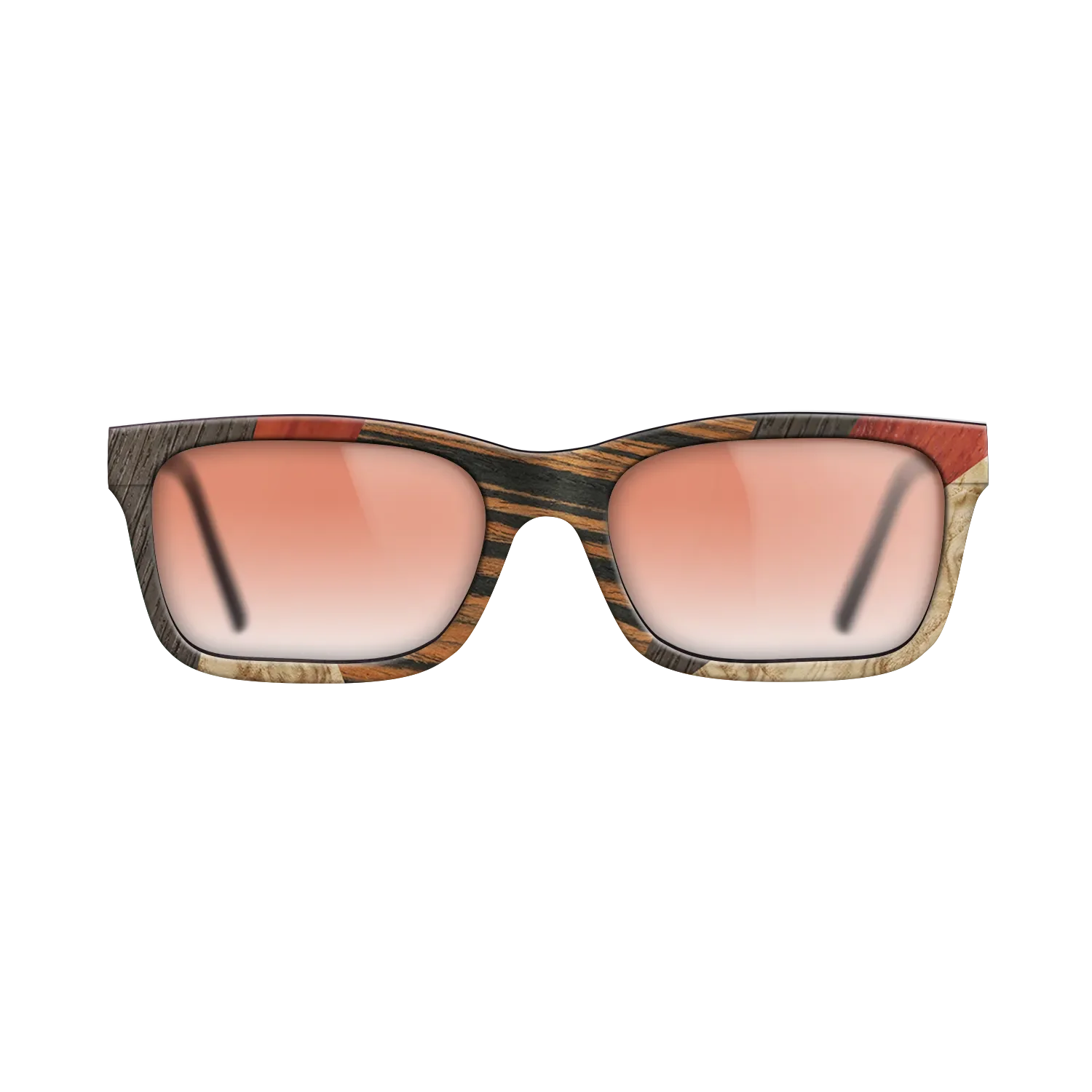 Fumed Oak,Poplar Dyed: Grey,Italian Ebony,Poplar Dyed: Red,Olive Burl: Mosaic - The Sage - Rectangle - 1014 - SIRIS wood optic