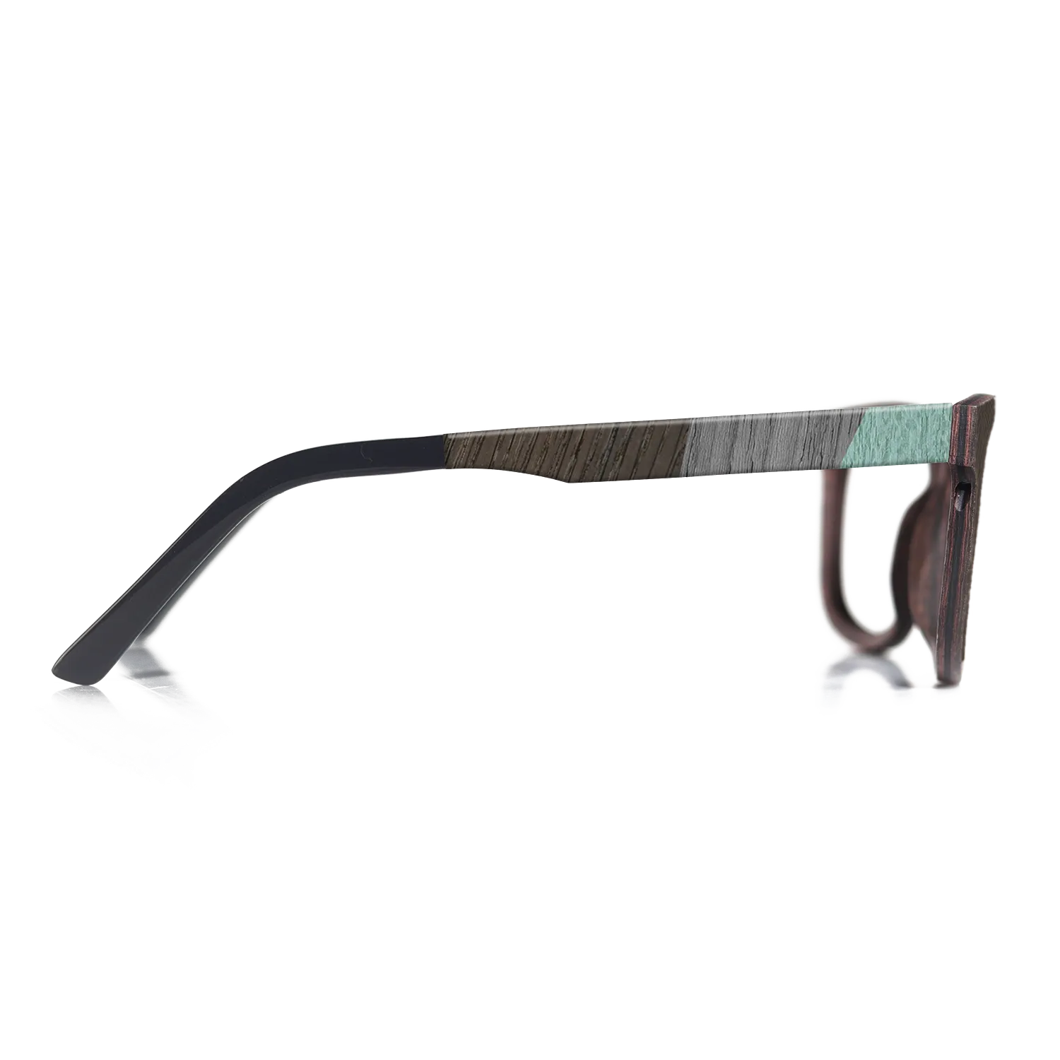 Fumed Oak,Poplar Dyed: Grey,Olive Burl,Italian Ebony,Poplar Dyed: Baby Blue: Mosaic - The Hero - Square - 1686 - SIRIS wood optic