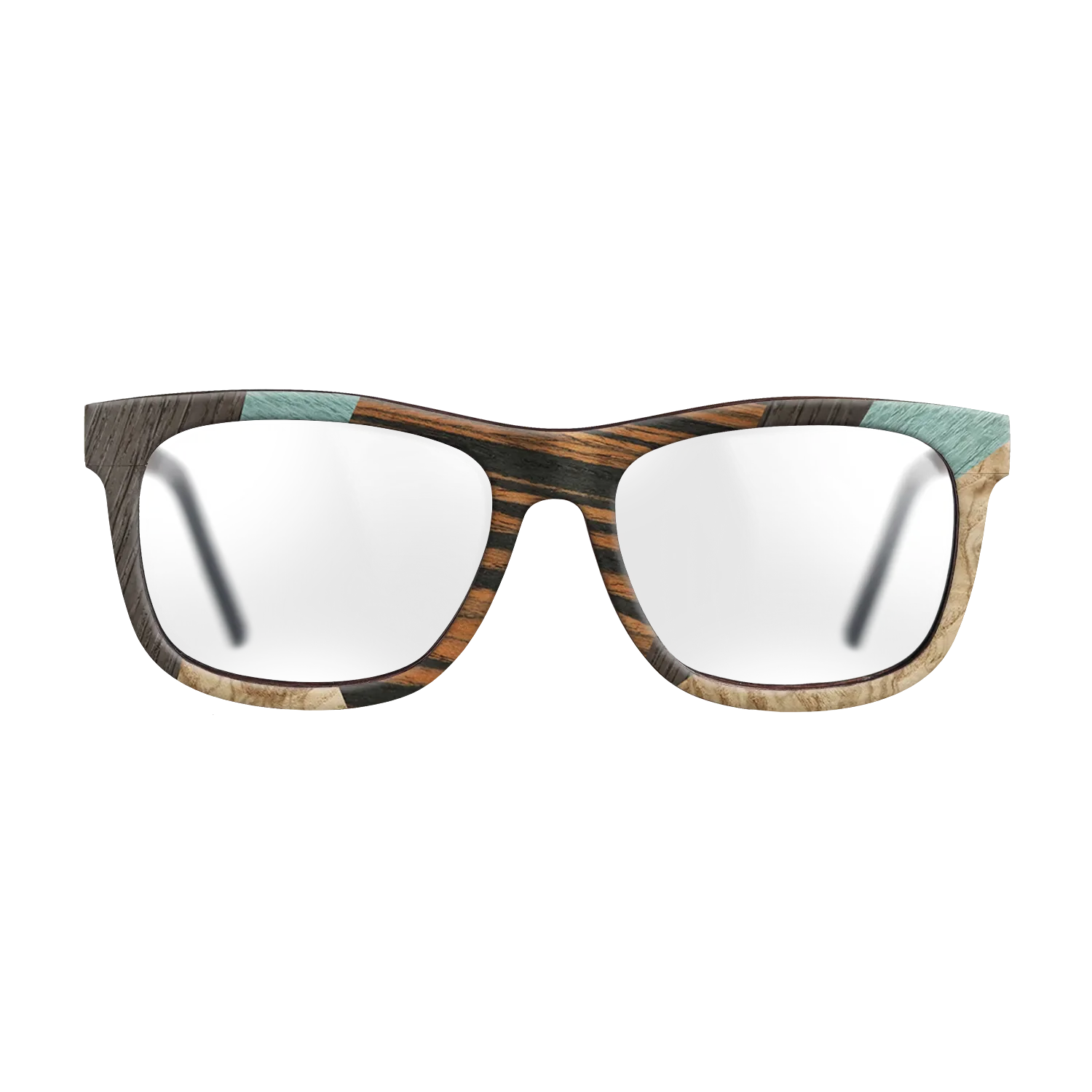 Fumed Oak,Poplar Dyed: Grey,Olive Burl,Italian Ebony,Poplar Dyed: Baby Blue: Mosaic - The Hero - Square - 1686 - SIRIS wood optic