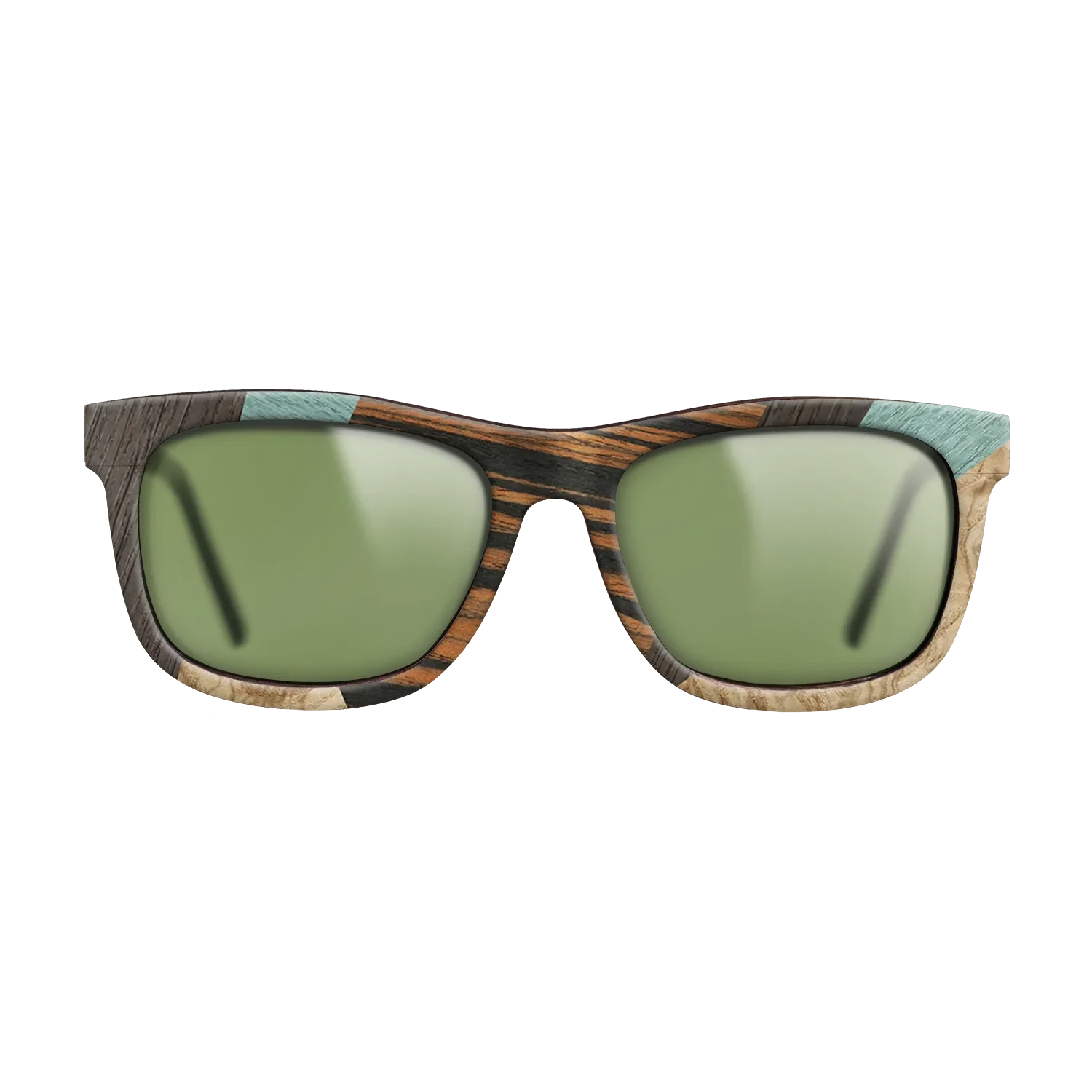 Fumed Oak,Poplar Dyed: Grey,Olive Burl,Italian Ebony,Poplar Dyed: Baby Blue: Mosaic - The Hero - Square - 1686 - SIRIS wood optic