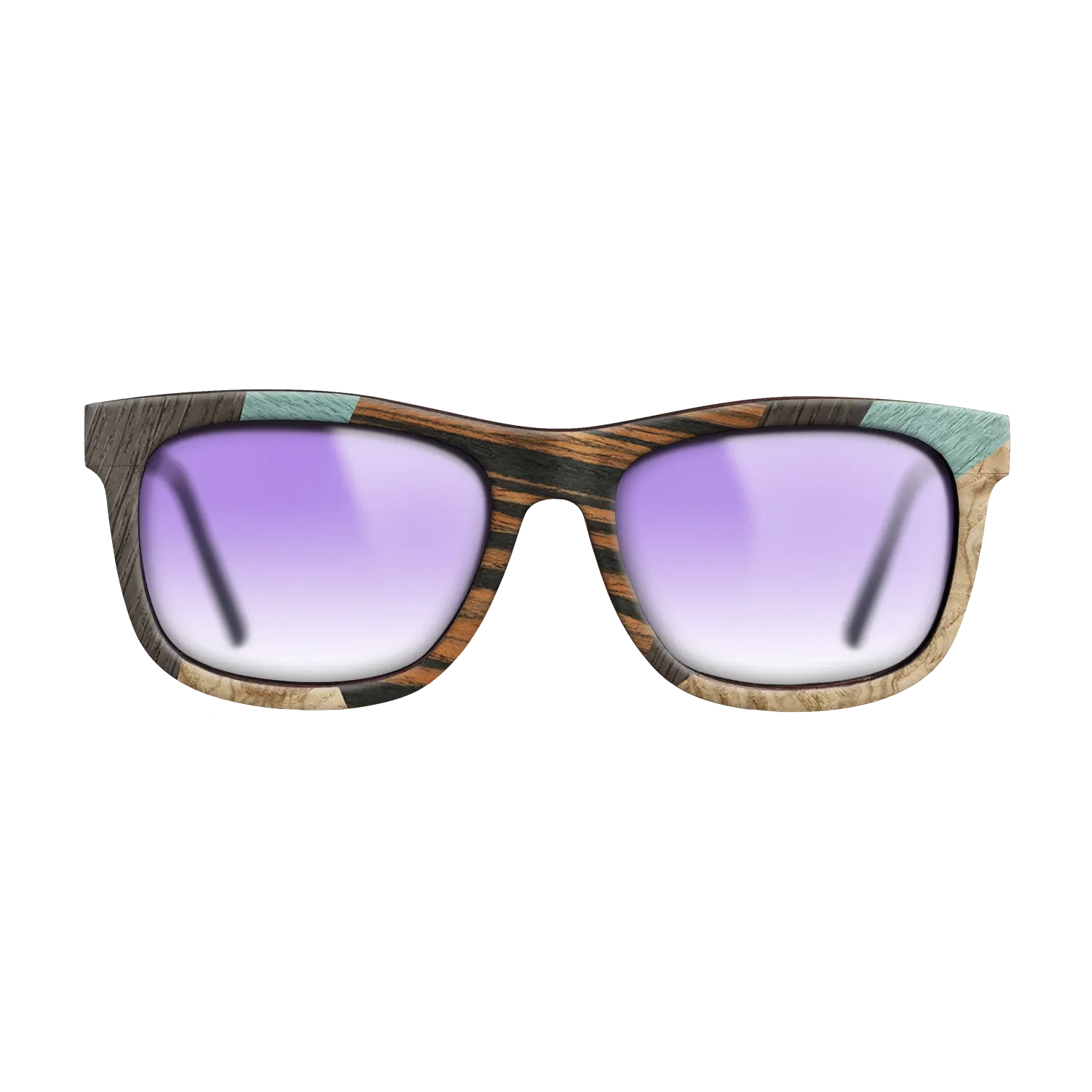 Fumed Oak,Poplar Dyed: Grey,Olive Burl,Italian Ebony,Poplar Dyed: Baby Blue: Mosaic - The Hero - Square - 1686 - SIRIS wood optic