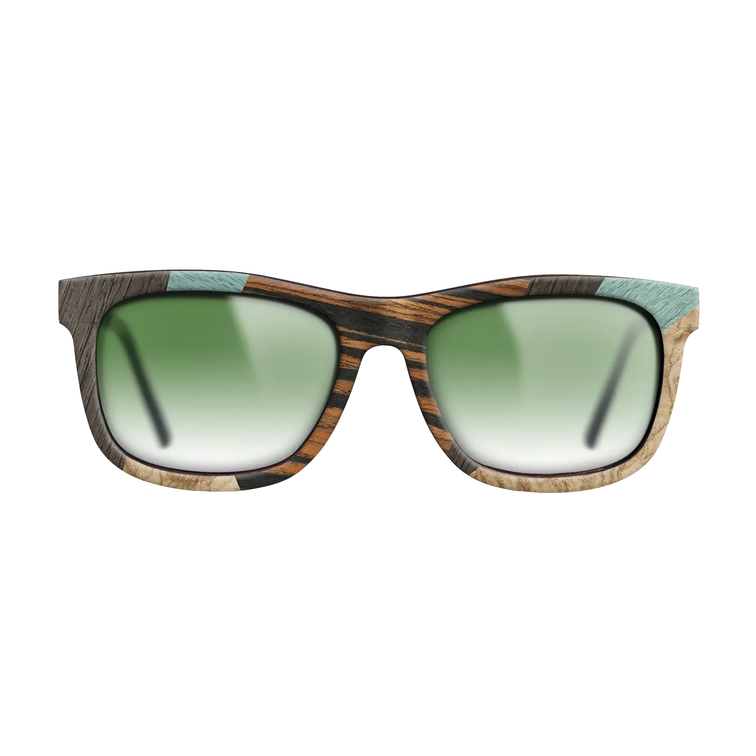 Fumed Oak,Poplar Dyed: Grey,Olive Burl,Italian Ebony,Poplar Dyed: Baby Blue: Mosaic - The Hero - Square - 1686 - SIRIS wood optic