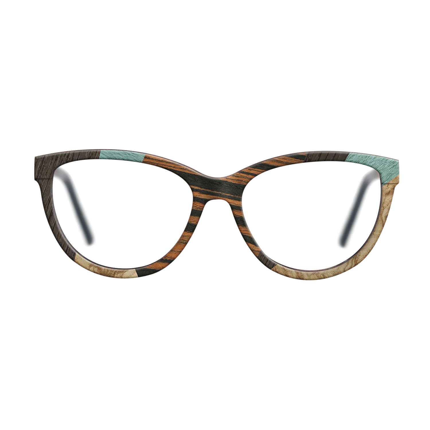 Fumed Oak,Poplar Dyed: Grey,Olive Burl,Italian Ebony,Poplar Dyed: Baby Blue: Mosaic - The Maiden - Cat - 1686 - SIRIS wood optic