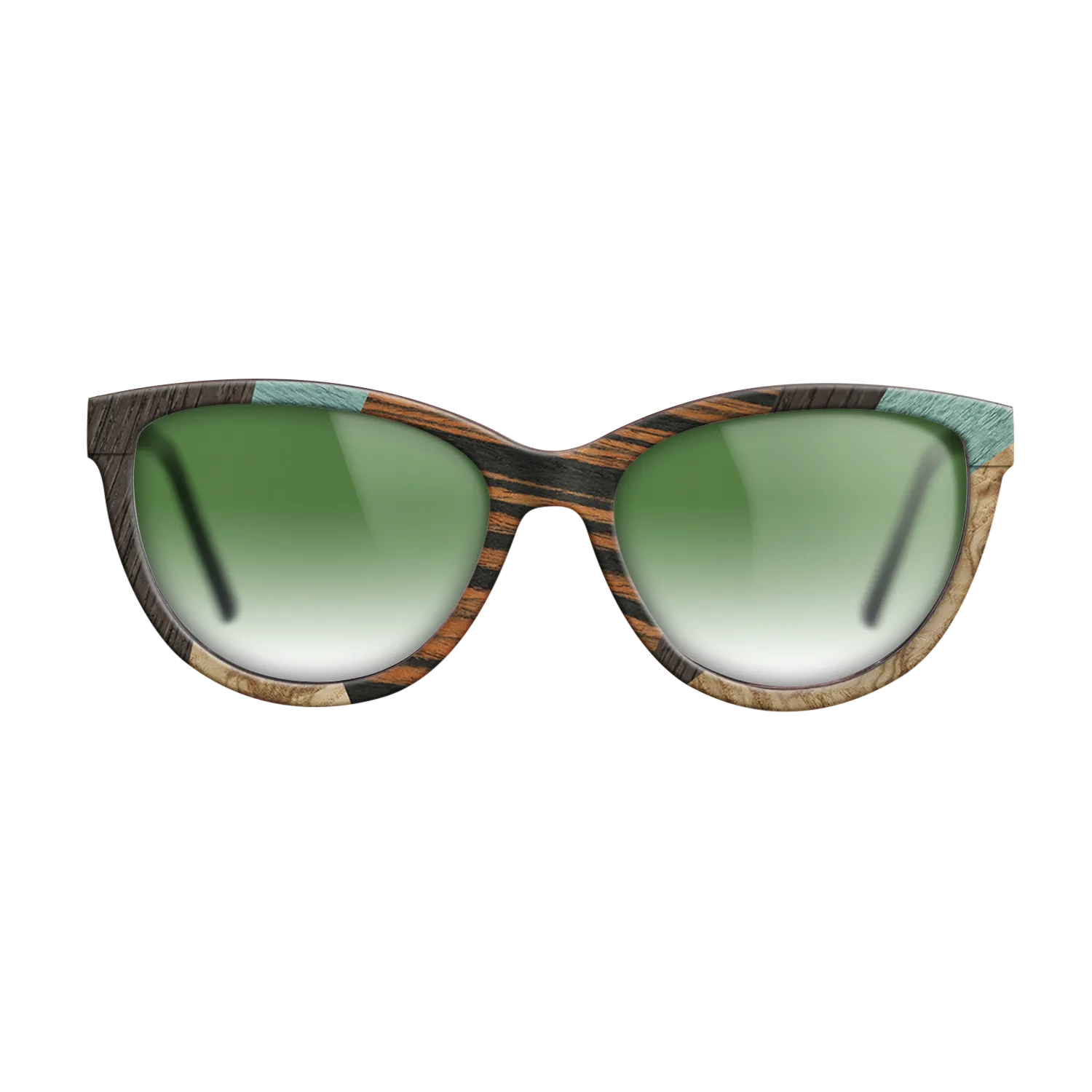 Fumed Oak,Poplar Dyed: Grey,Olive Burl,Italian Ebony,Poplar Dyed: Baby Blue: Mosaic - The Maiden - Cat - 1686 - SIRIS wood optic