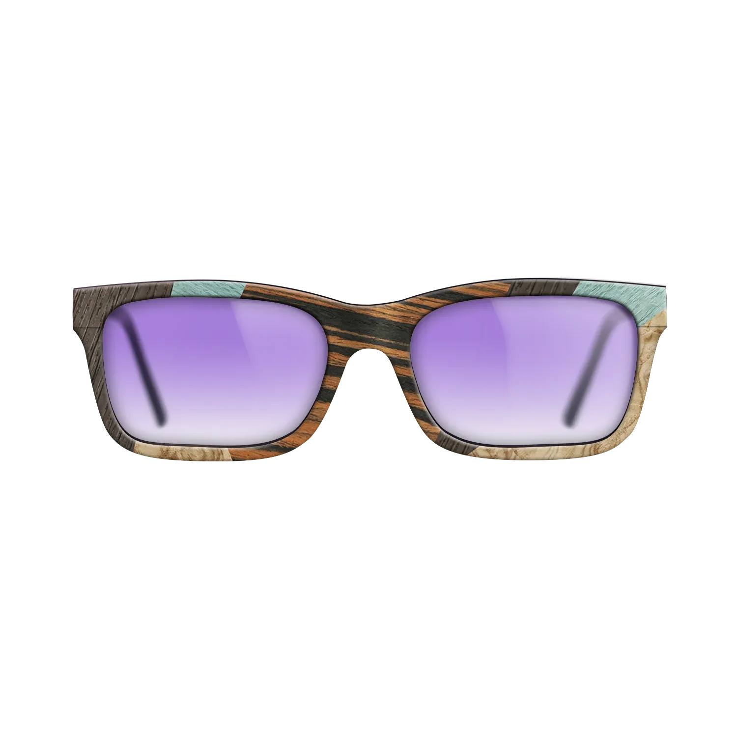 Fumed Oak,Poplar Dyed: Grey,Olive Burl,Italian Ebony,Poplar Dyed: Baby Blue: Mosaic - The Sage - Rectangle - 1686 - SIRIS wood optic