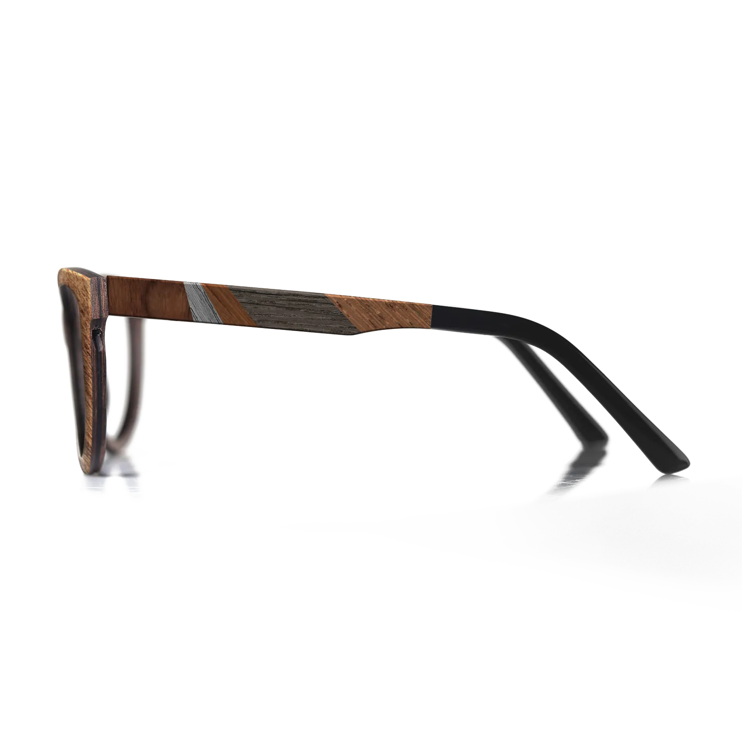 Fumed Oak,Poplar Dyed: Grey,Walnut Claro Light,Wenge: Fractal - The Rebel - Round - SIRIS wood optic