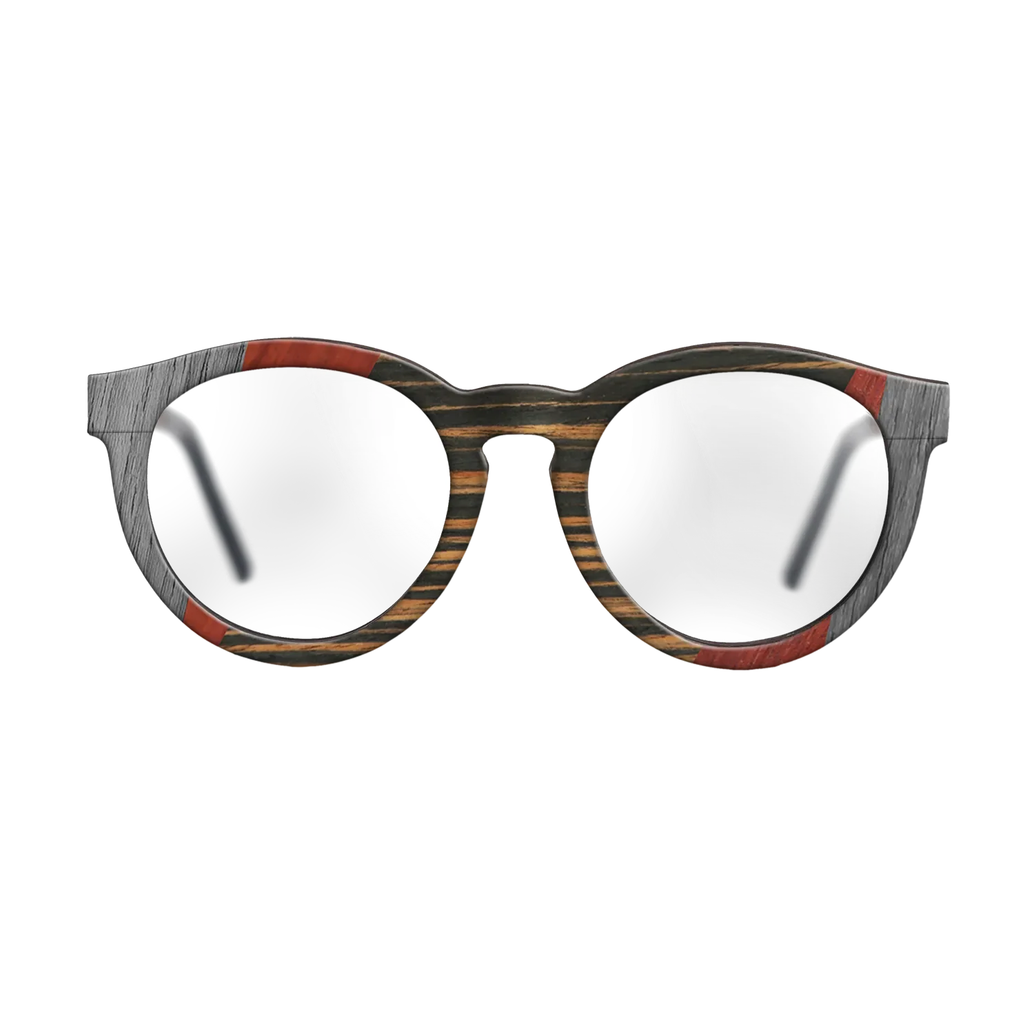 Fumed Oak,Poplar Dyed: Red,Poplar Dyed: Grey,Italian Ebony,Olive Burl: Mosaic - The Rebel - Round - 2056 - SIRIS wood optic