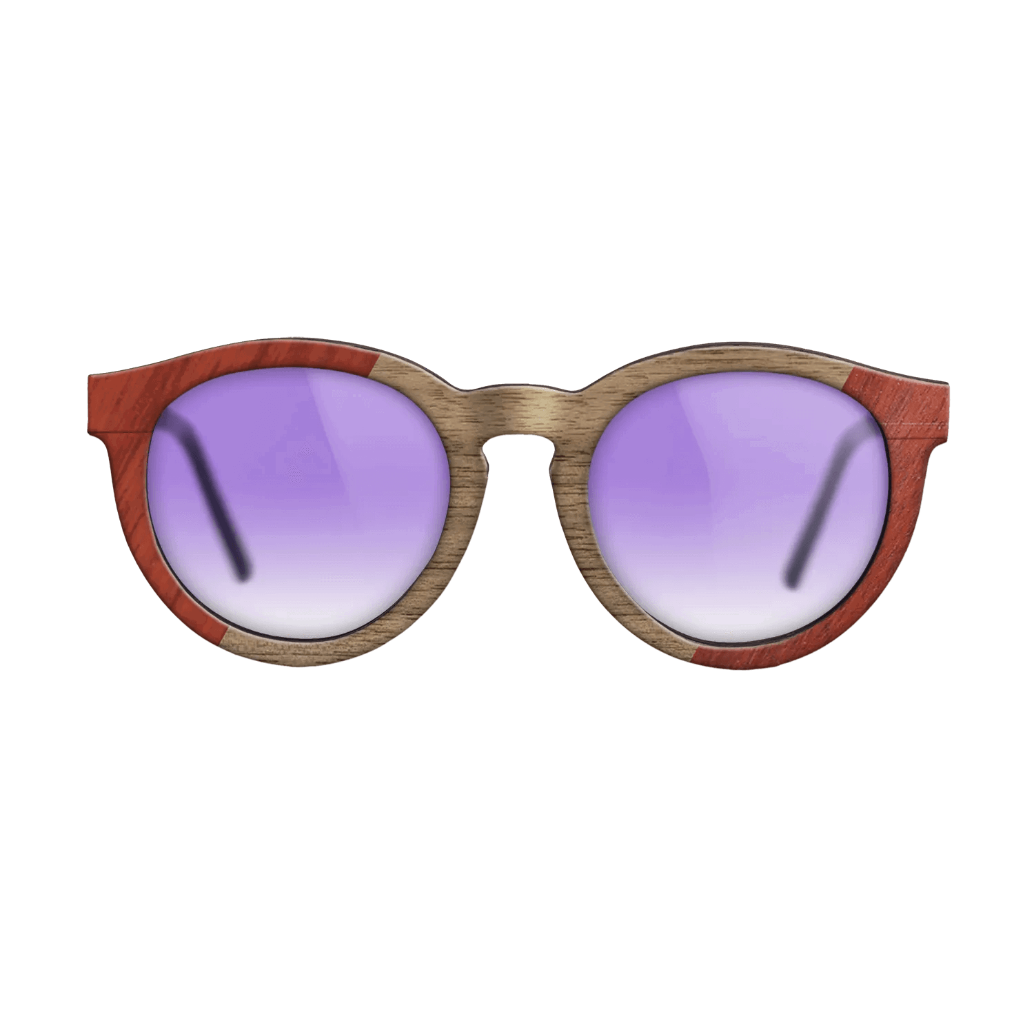 Fumed Oak,Poplar Dyed: Red,Walnut: Straight Grain: Angle Cut - The Rebel - Round - SIRIS wood optic