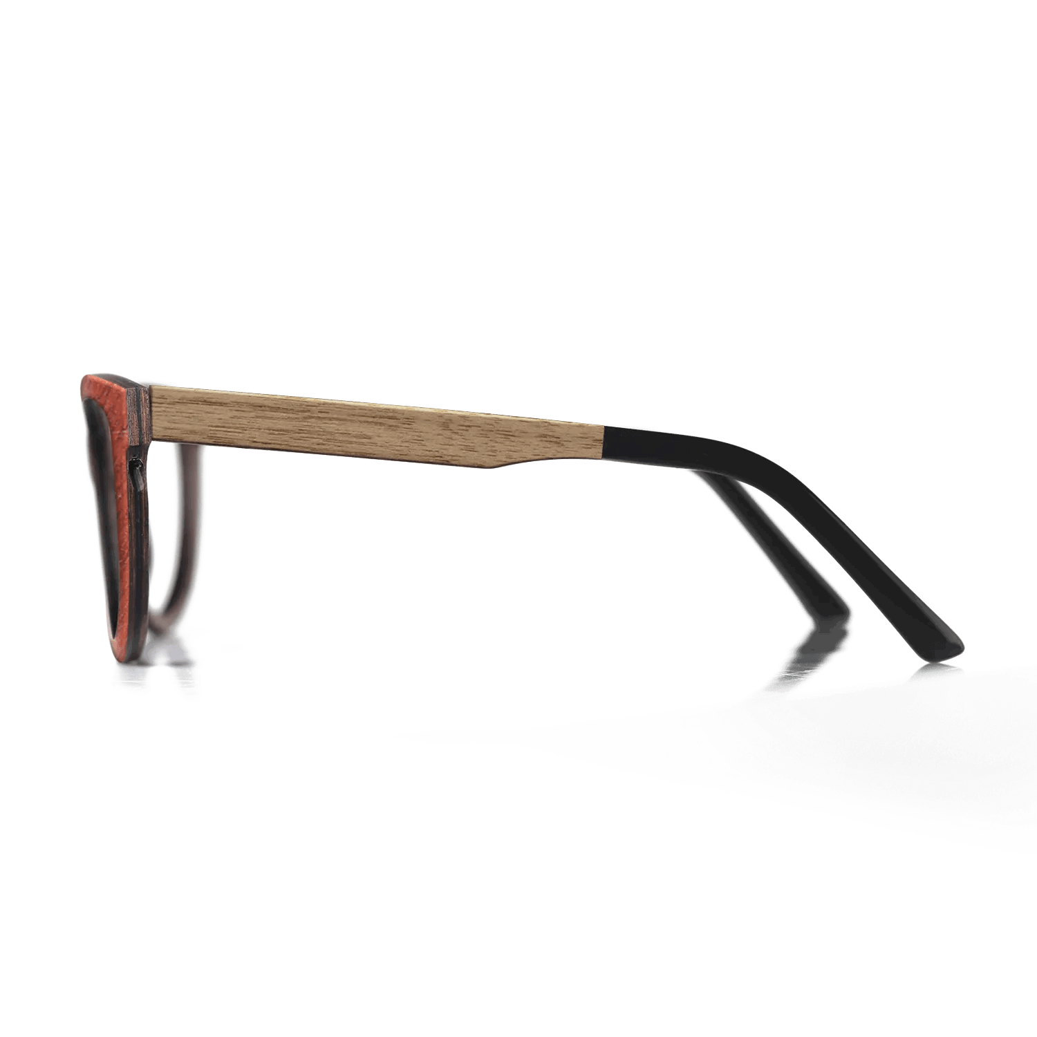 Fumed Oak,Poplar Dyed: Red,Walnut: Straight Grain: Angle Cut - The Sage - Block - SIRIS wood optic