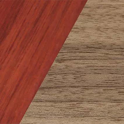 Fumed Oak,Poplar Dyed: Red,Walnut: Straight Grain: Angle Cut - The Sage - Block - SIRIS wood optic