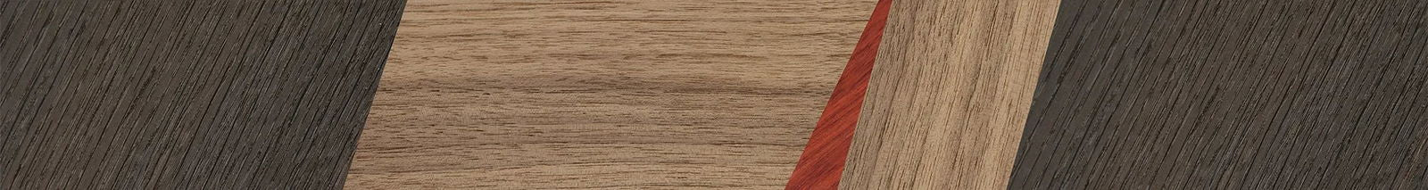 Fumed Oak,Poplar Dyed: Red,Walnut: Straight Grain: Wedge - The Hero - Square - 1203 - SIRIS wood optic