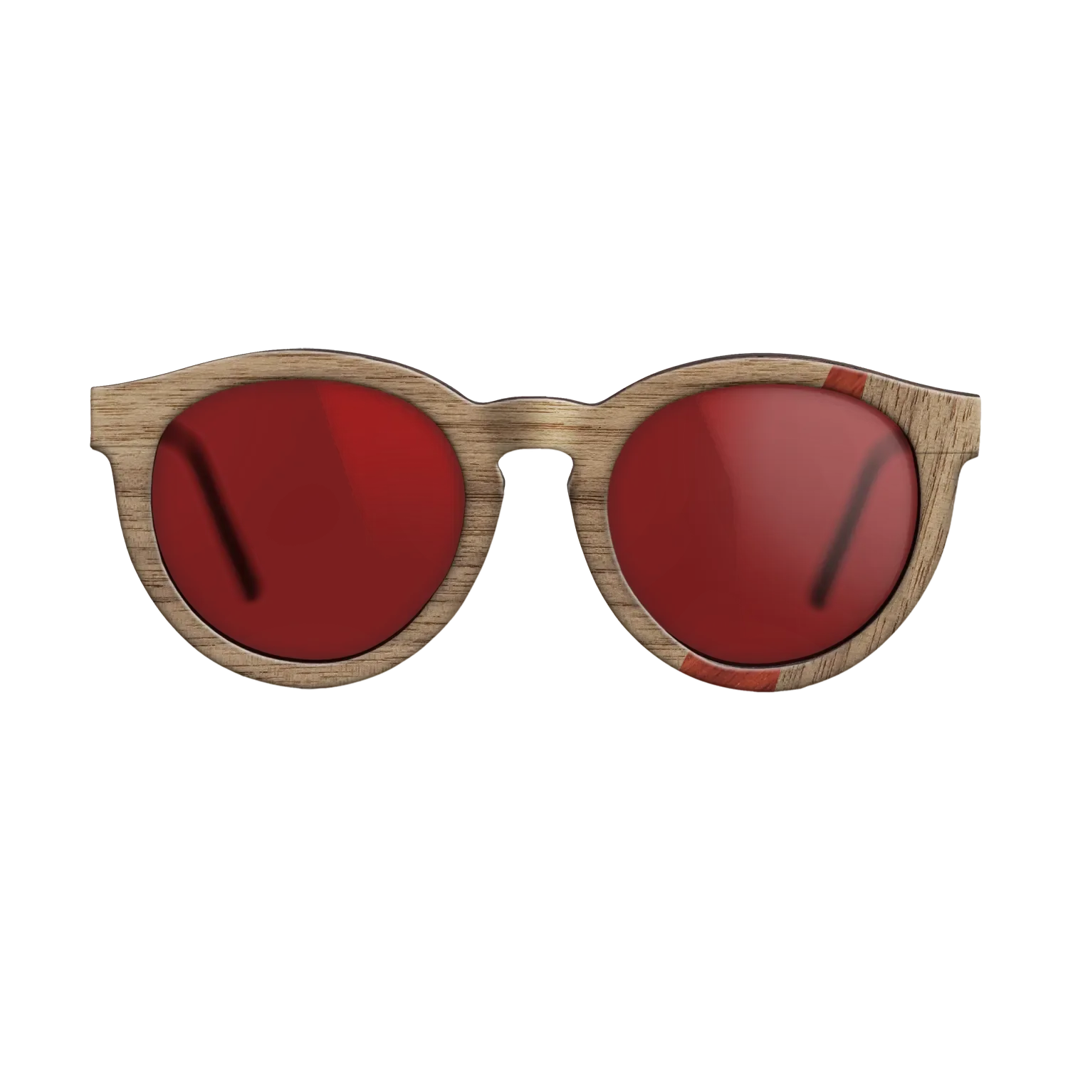 Fumed Oak,Poplar Dyed: Red,Walnut: Straight Grain: Wedge - The Rebel - Round - 1203 - SIRIS wood optic