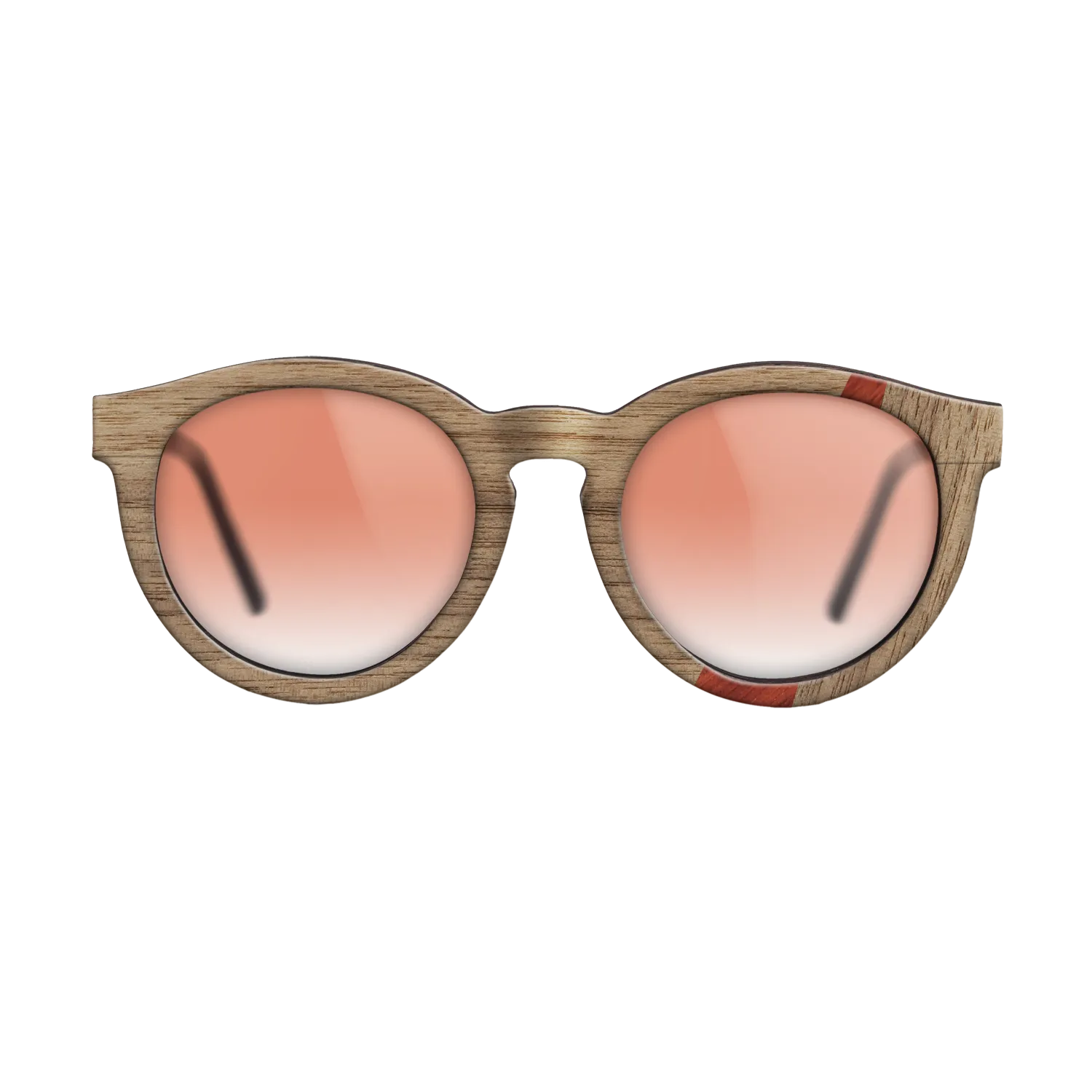 Fumed Oak,Poplar Dyed: Red,Walnut: Straight Grain: Wedge - The Rebel - Round - 1203 - SIRIS wood optic