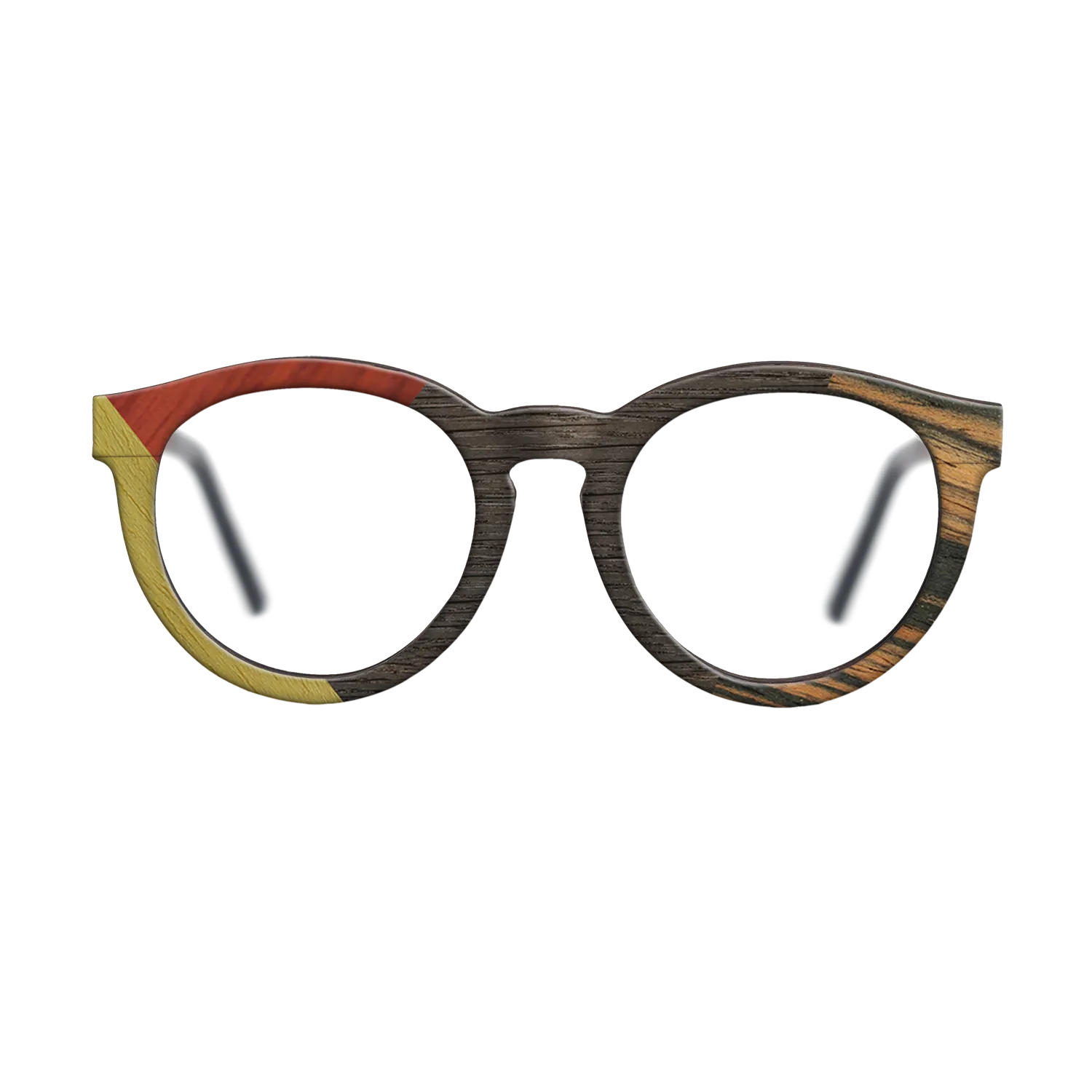 Fumed Oak,Poplar Dyed: Yellow,Italian Ebony,Poplar Dyed: Red: Bauhaus - The Rebel - Round - 1546 - SIRIS wood optic