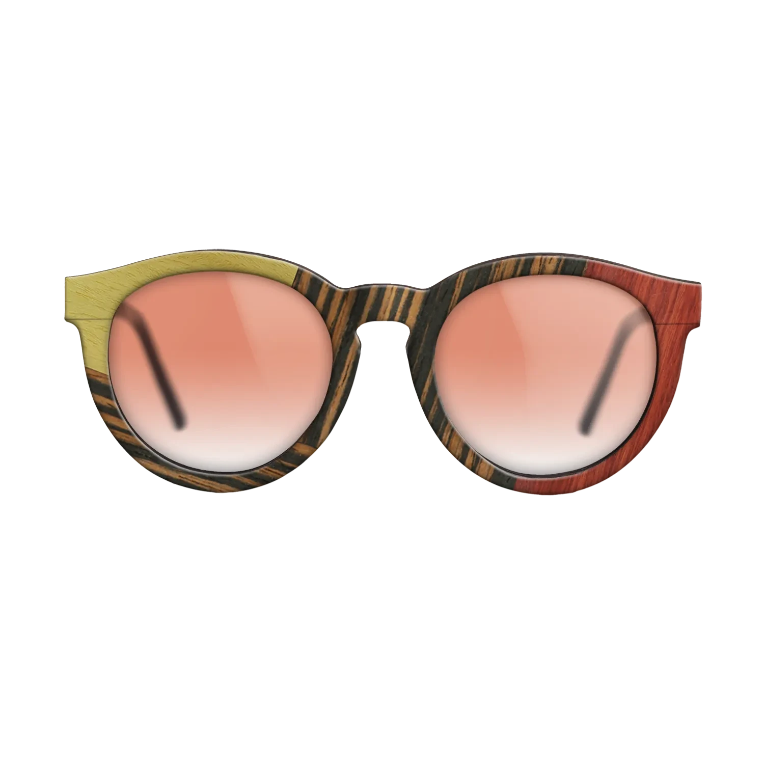 Fumed Oak,Poplar Dyed: Yellow,Poplar Dyed: Red,Italian Ebony: Geometric - The Rebel - Round - SIRIS wood optic