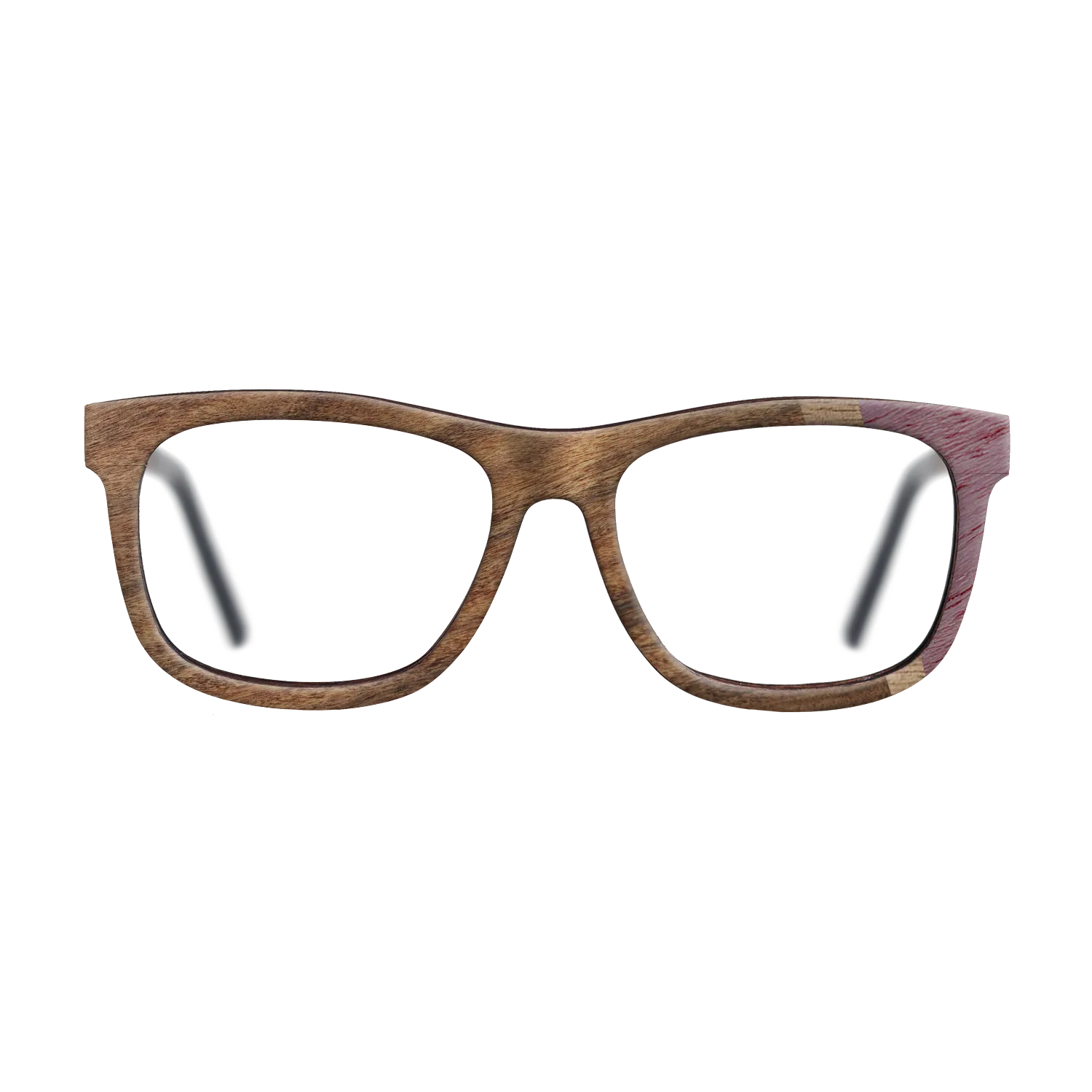 Fumed Oak,Purpleheart,Walnut: Straight Grain,Santos Rosewood Dark: Wedge - The Hero - Square - 727 - SIRIS wood optic