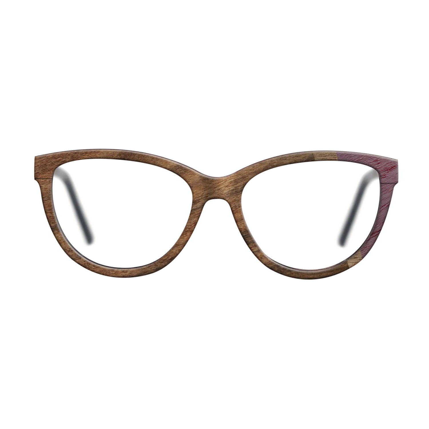 Fumed Oak,Purpleheart,Walnut: Straight Grain,Santos Rosewood Dark: Wedge - The Maiden - Cat - 727 - SIRIS wood optic