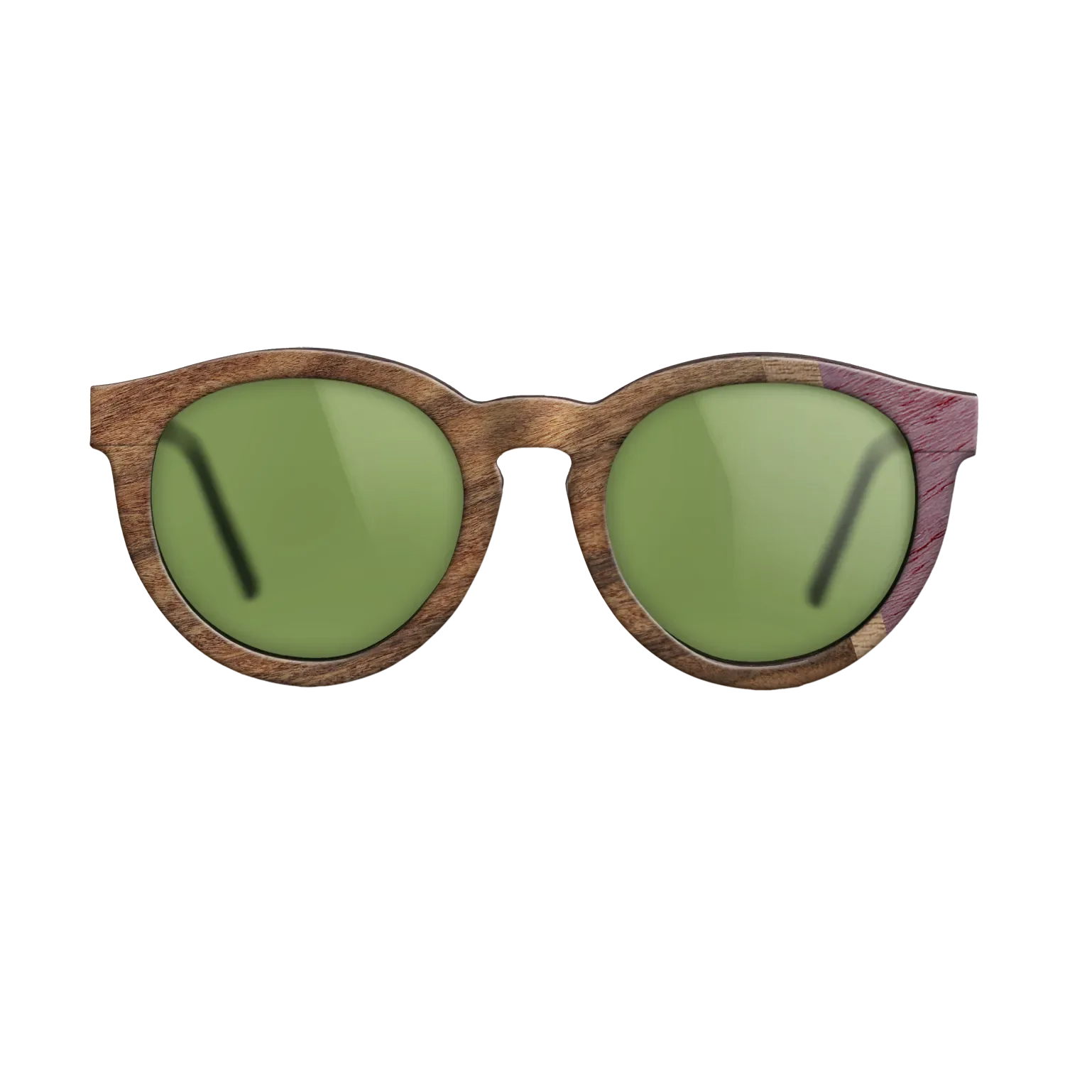 Fumed Oak,Purpleheart,Walnut: Straight Grain,Santos Rosewood Dark: Wedge - The Rebel - Round - 727 - SIRIS wood optic