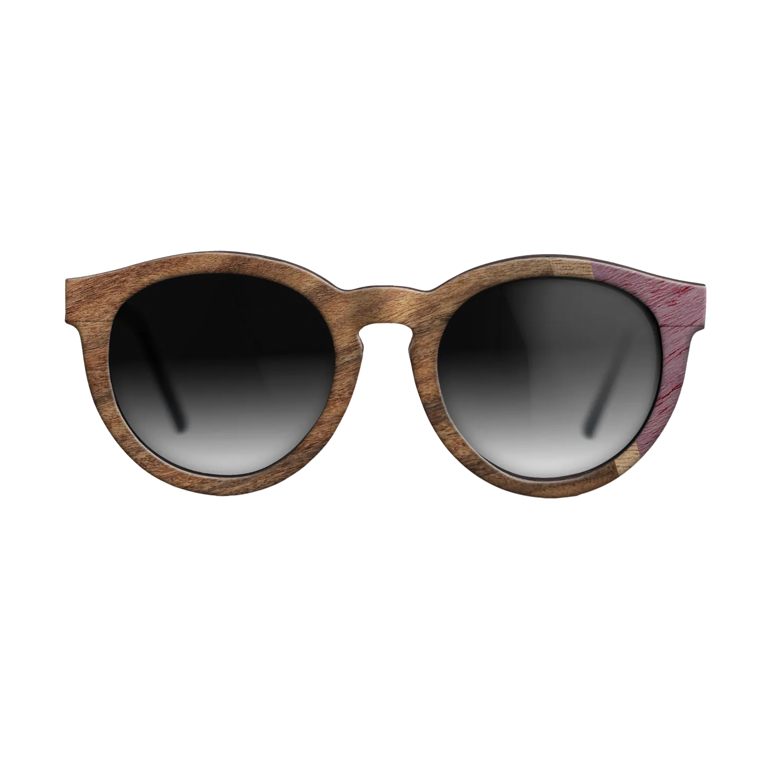 Fumed Oak,Purpleheart,Walnut: Straight Grain,Santos Rosewood Dark: Wedge - The Rebel - Round - 727 - SIRIS wood optic