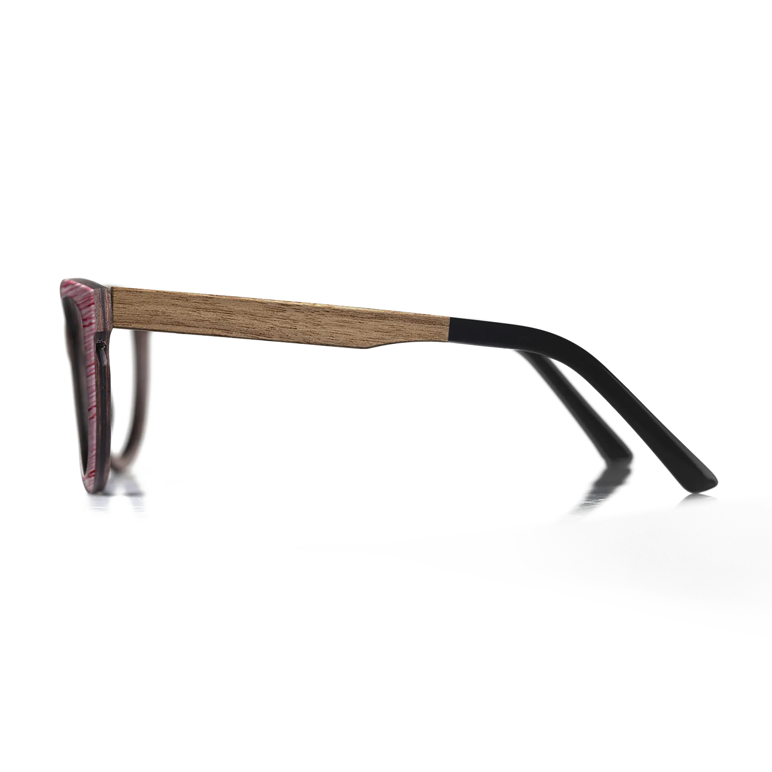 Fumed Oak,Purpleheart,Walnut: Straight Grain,Santos Rosewood Dark: Wedge - The Sage - Rectangle - 727 - SIRIS wood optic