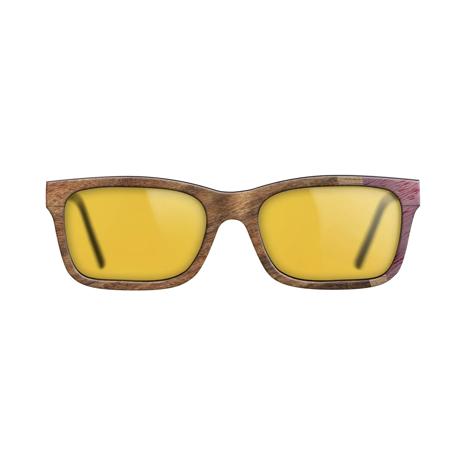 Fumed Oak,Purpleheart,Walnut: Straight Grain,Santos Rosewood Dark: Wedge - The Sage - Rectangle - 727 - SIRIS wood optic