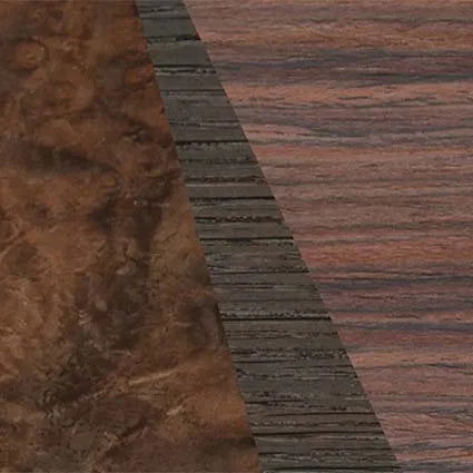 Fumed Oak,Rosewood Reconstituted,Walnut Burl: Angle Cut - The Rebel - Round - SIRIS wood optic