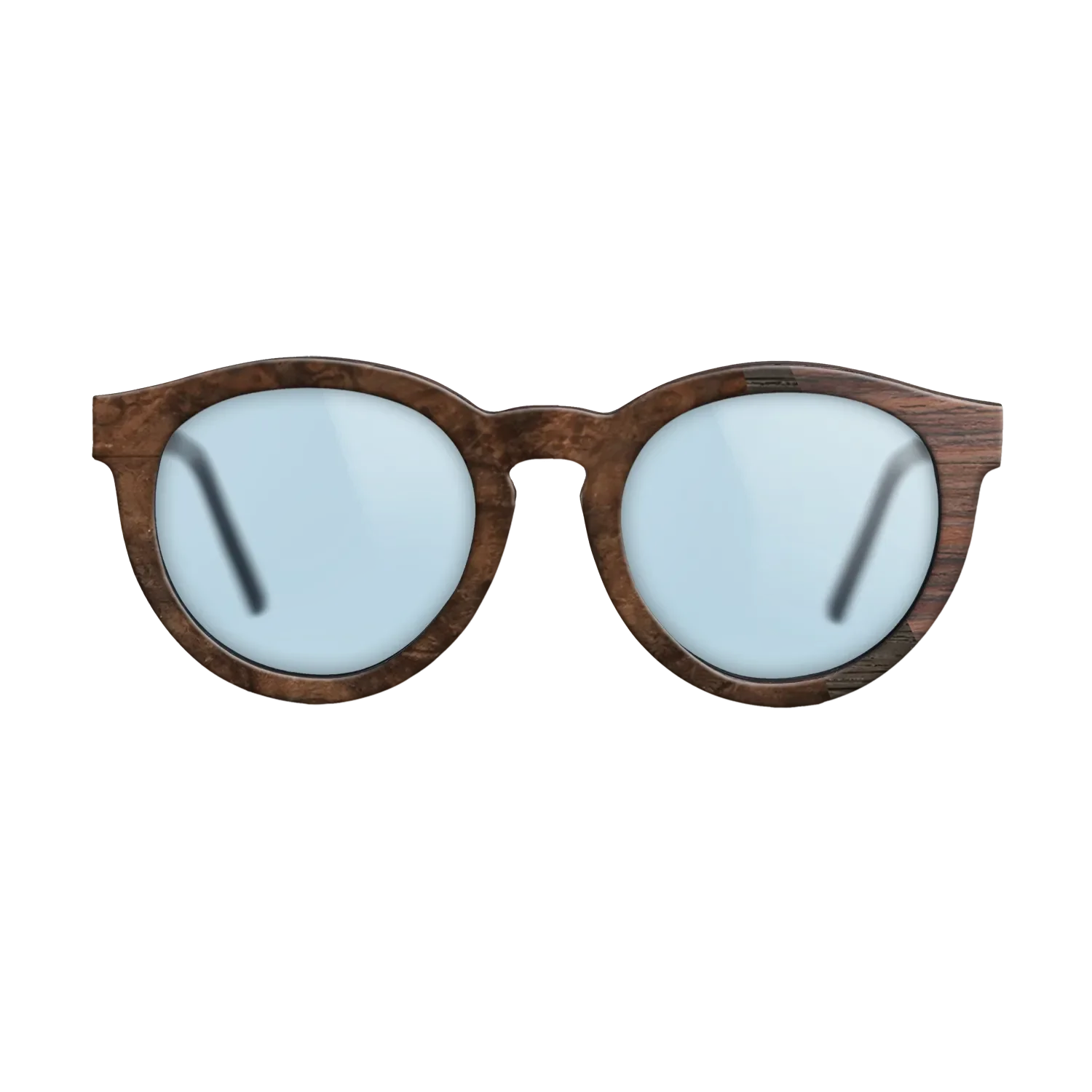 Fumed Oak,Rosewood Reconstituted,Walnut Burl: Angle Cut - The Rebel - Round - SIRIS wood optic