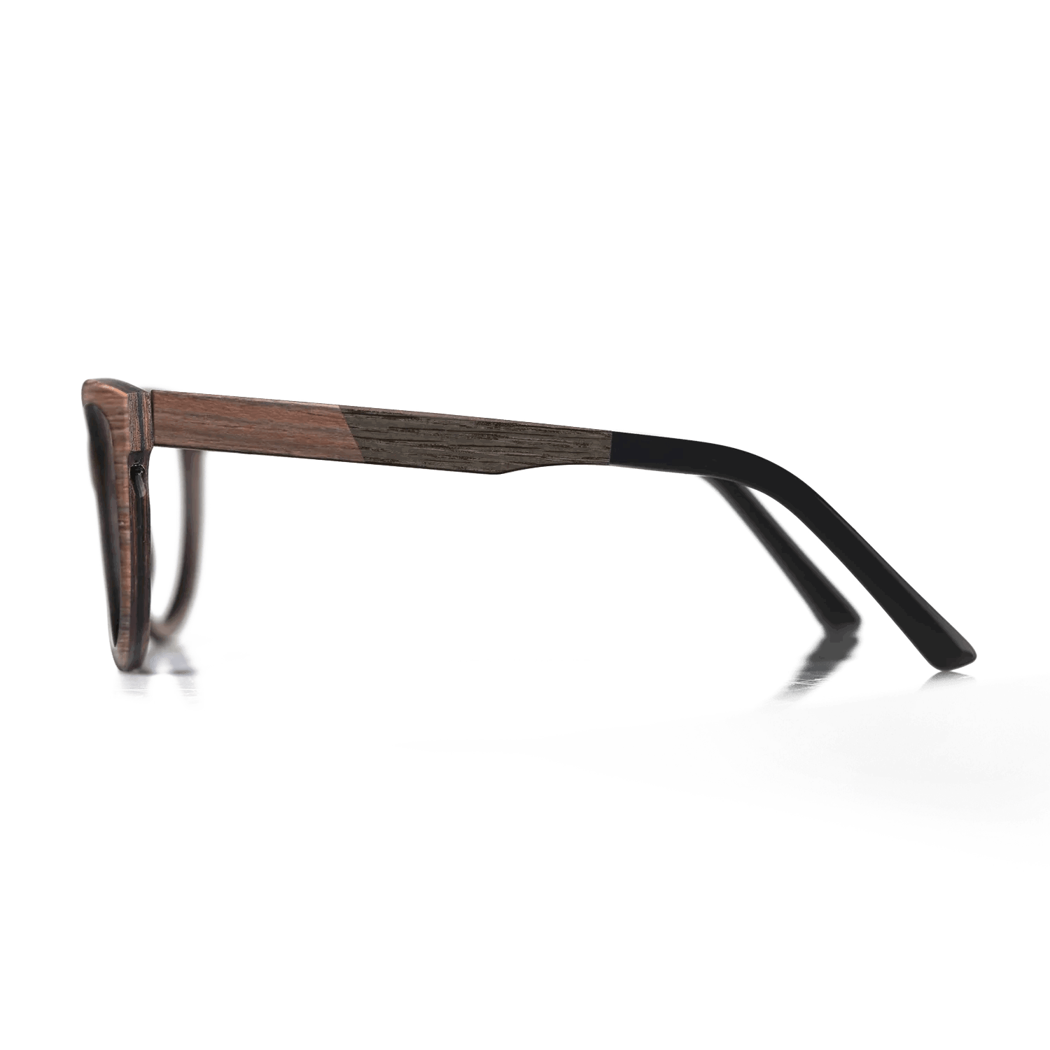 Fumed Oak,Rosewood Reconstituted: Wedge - The Rebel - Round - SIRIS wood optic