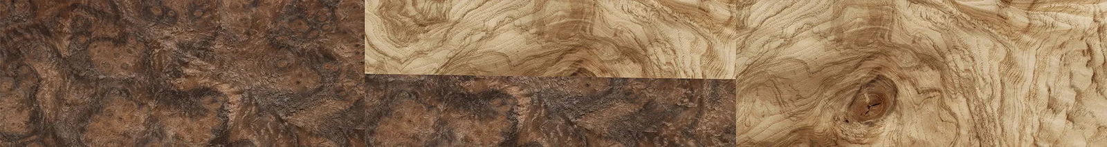 Fumed Oak,Santos Rosewood Dark,Bocote,Santos Rosewood Light: Tricut - The Maiden - Cat - 1446 - SIRIS wood optic