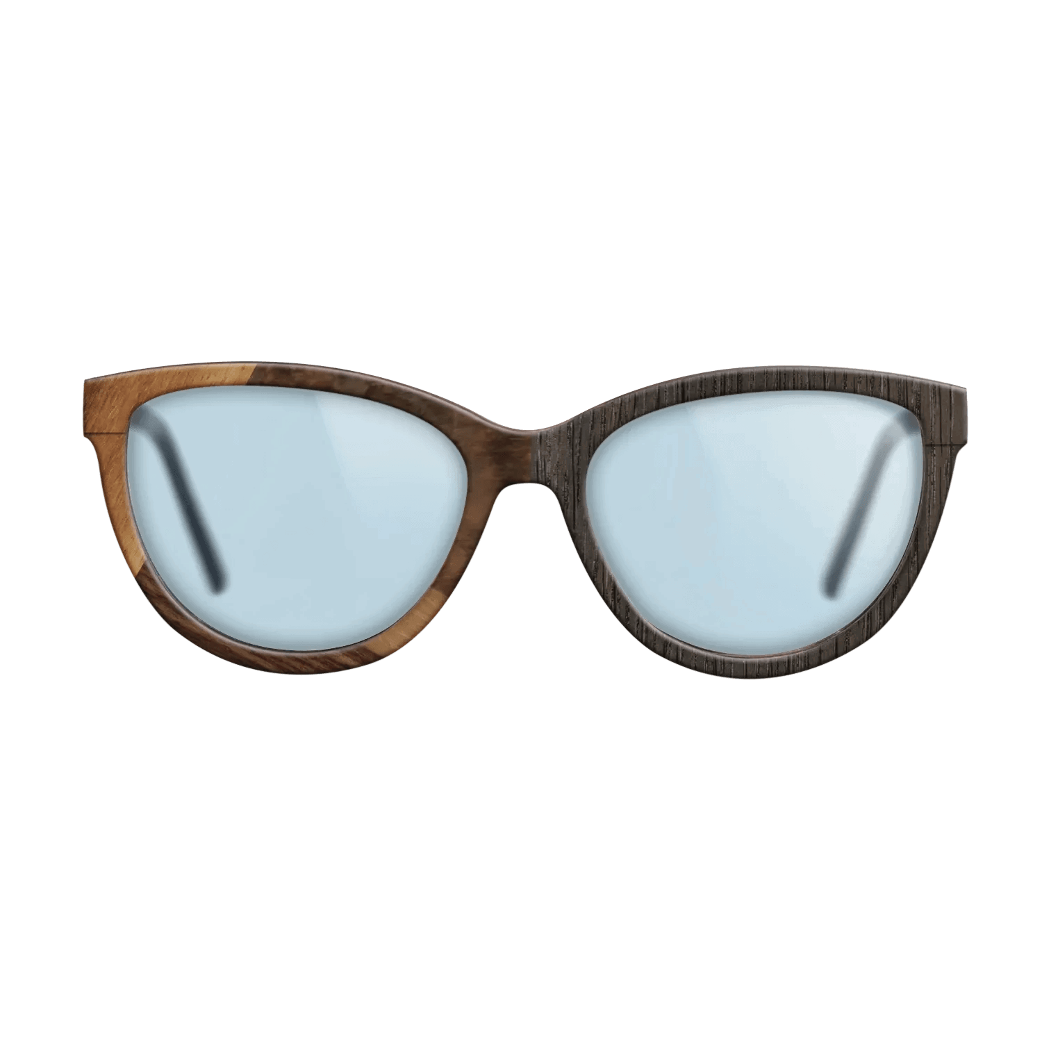 Fumed Oak,Walnut Burl,Rosewood Reconstituted: Cubic Cuts - The Maiden - Cat - SIRIS wood optic