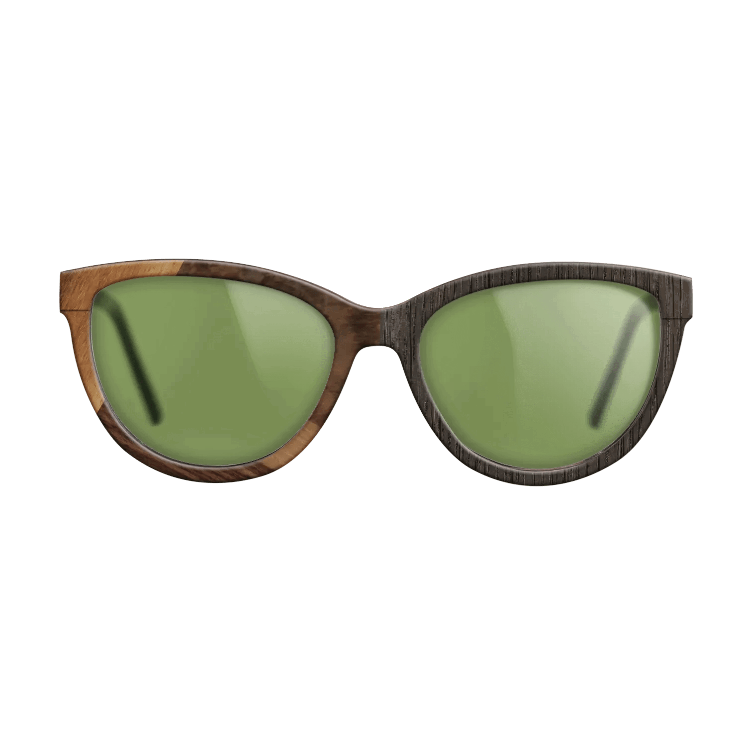 Fumed Oak,Walnut Burl,Rosewood Reconstituted: Cubic Cuts - The Maiden - Cat - SIRIS wood optic