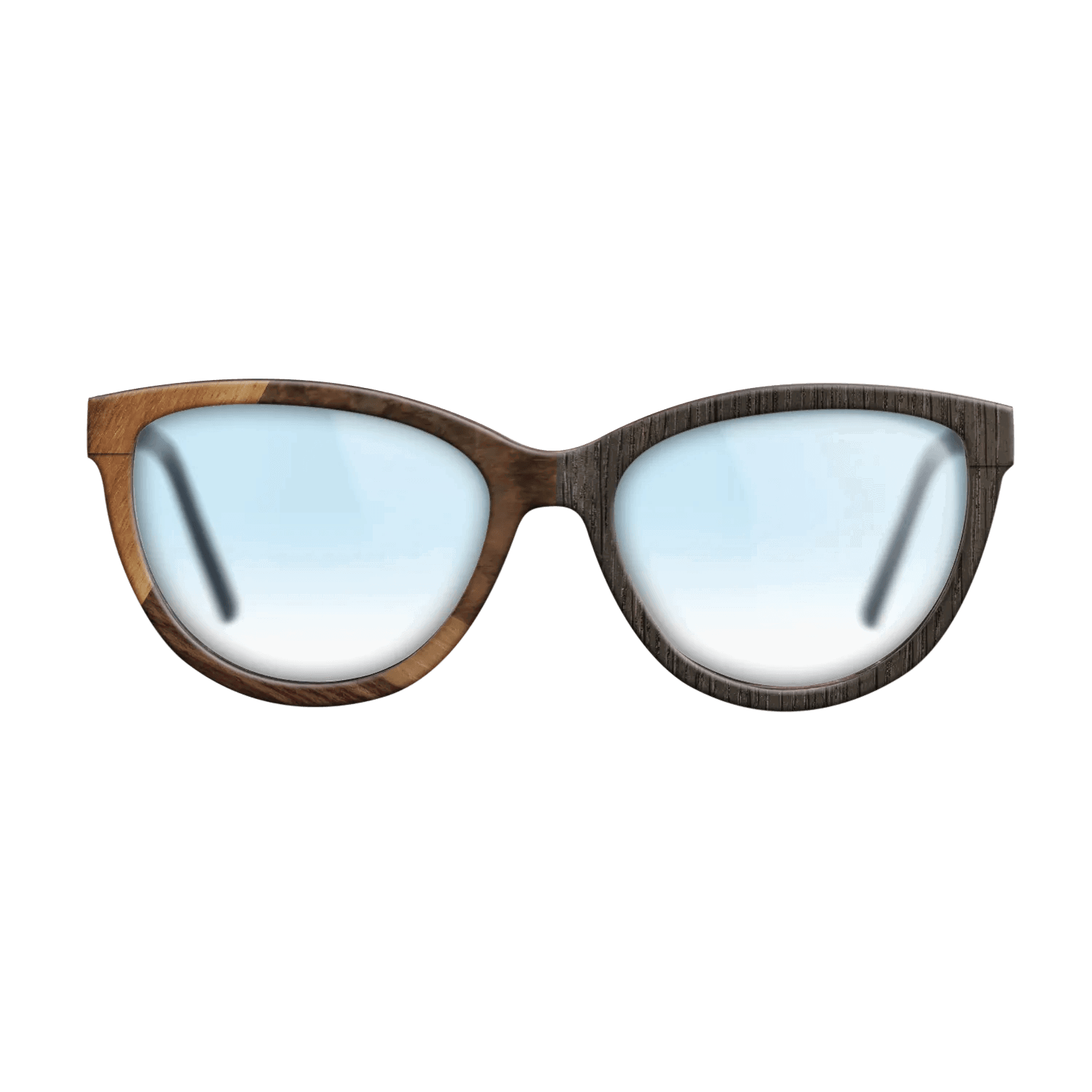 Fumed Oak,Walnut Burl,Rosewood Reconstituted: Cubic Cuts - The Maiden - Cat - SIRIS wood optic