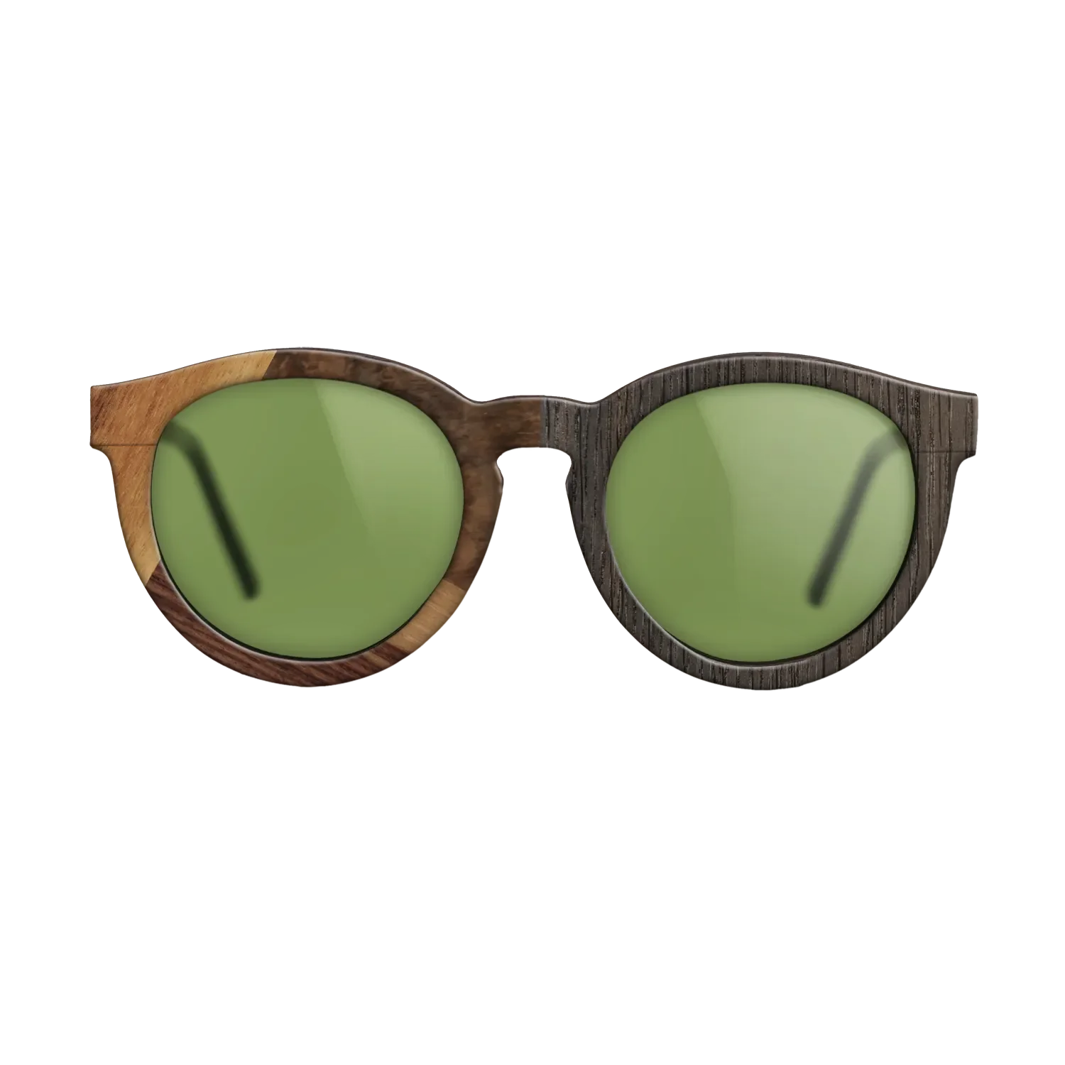 Fumed Oak,Walnut Burl,Rosewood Reconstituted: Cubic Cuts - The Rebel - Round - SIRIS wood optic